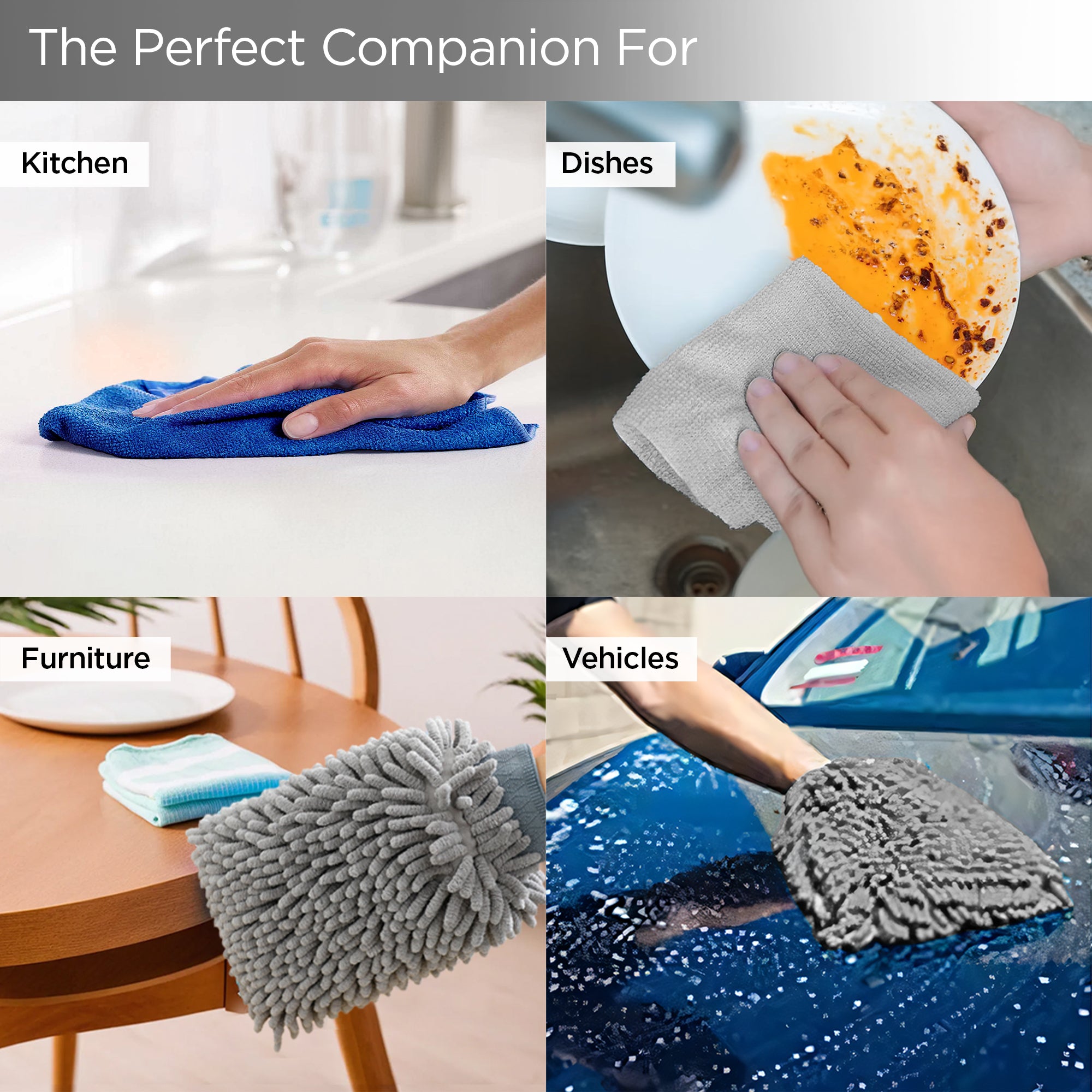 UMAI blue cleaning cloth - Great for bathroom surfaces