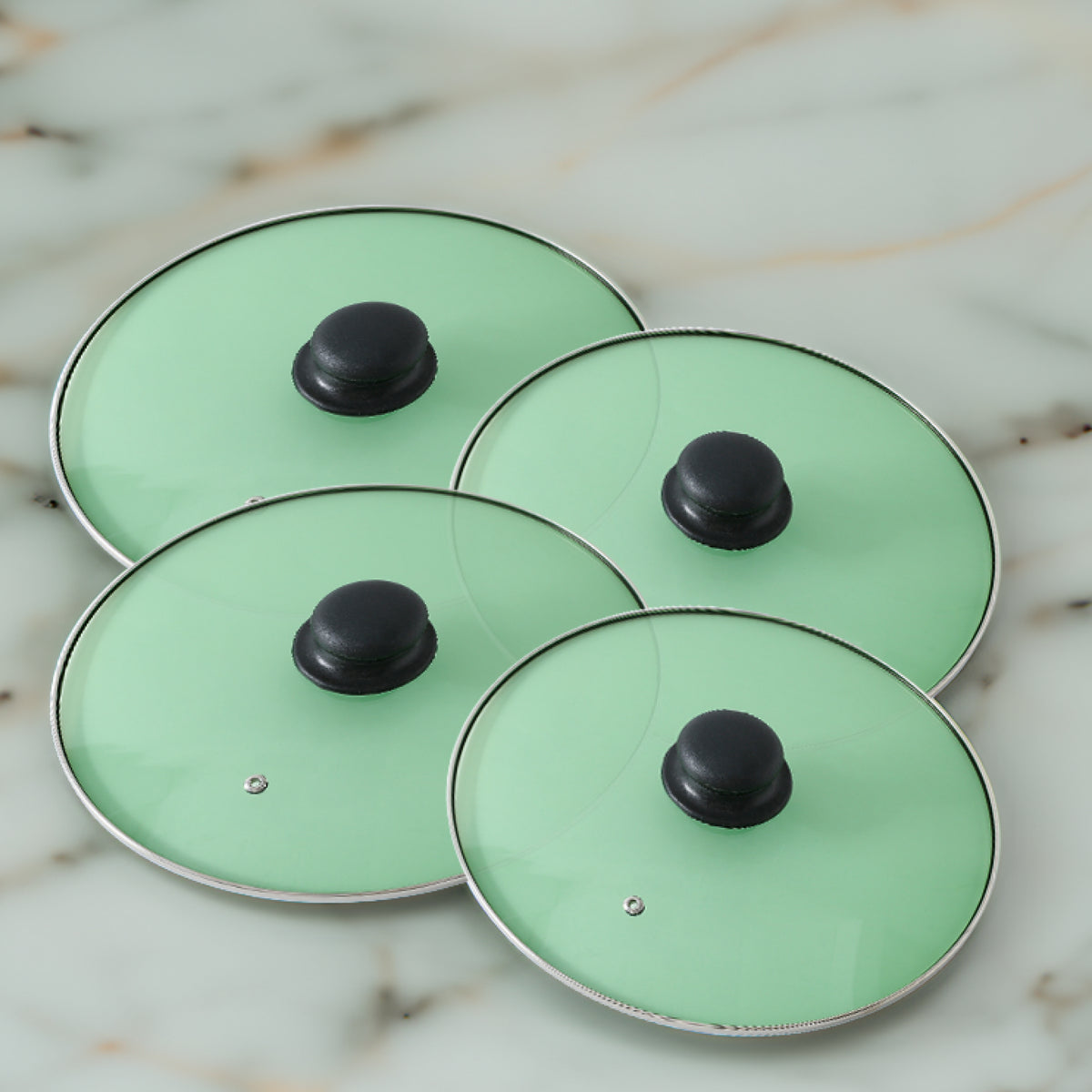 The Better Home Glass Pot Lid - Set of 4 for all cooking needs