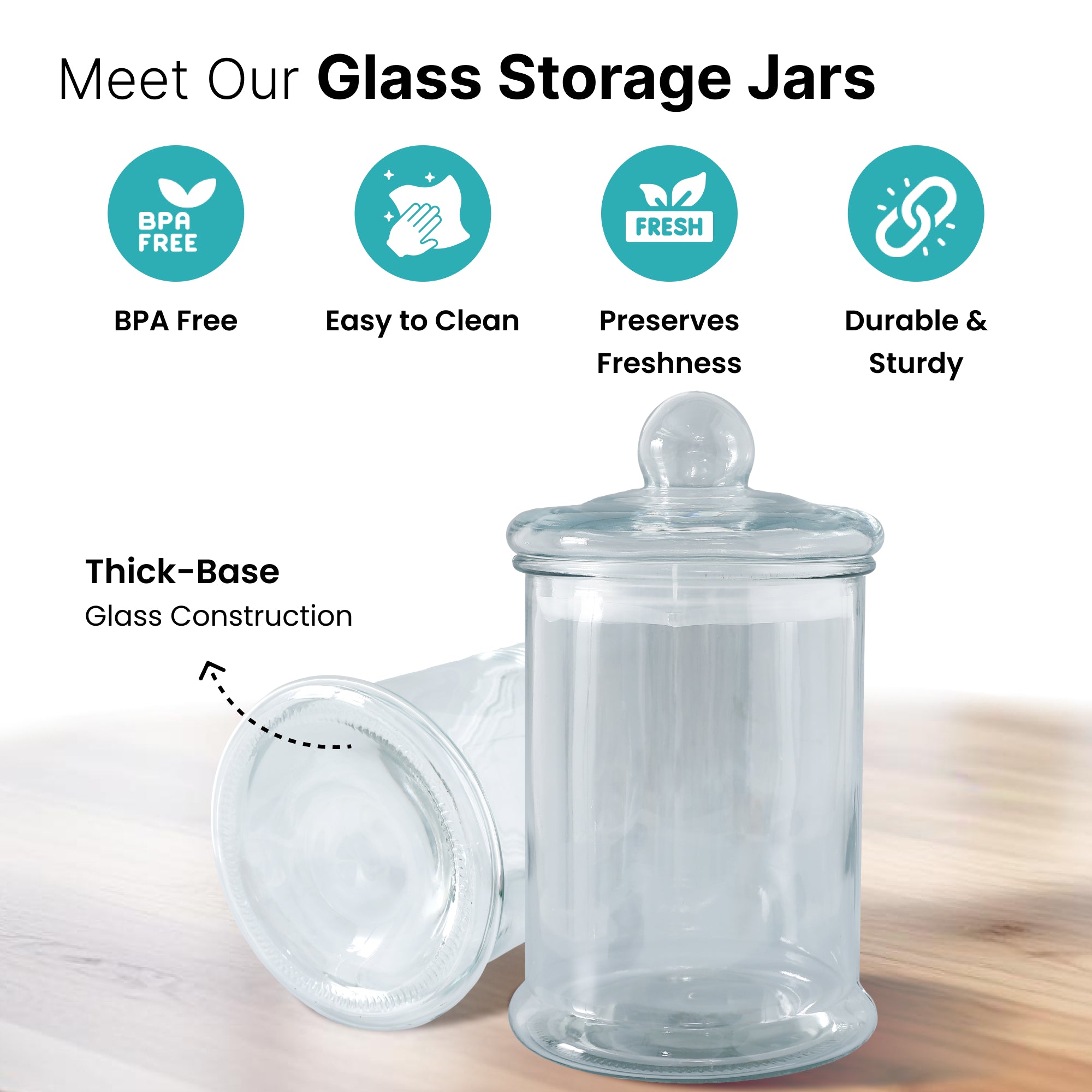 The Better Home glass storage jar - multifunctional kitchen accessory