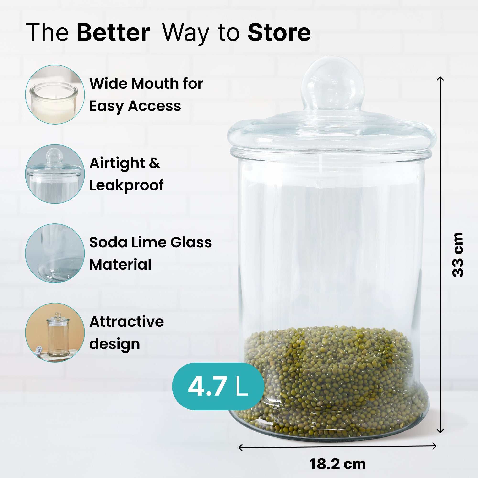 The Better Home mason jar - elegant spice storage