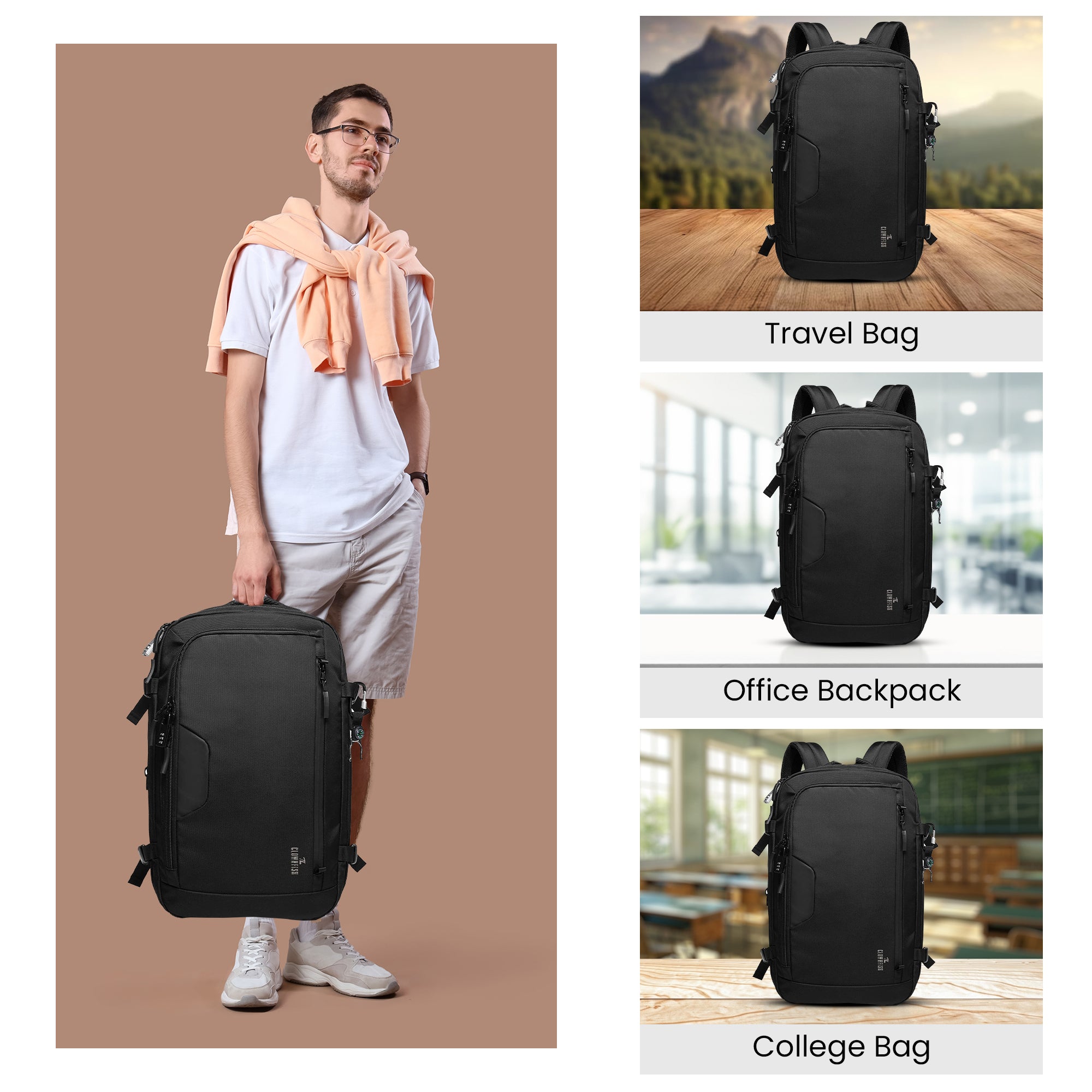 Clownfish laptop backpack - School use