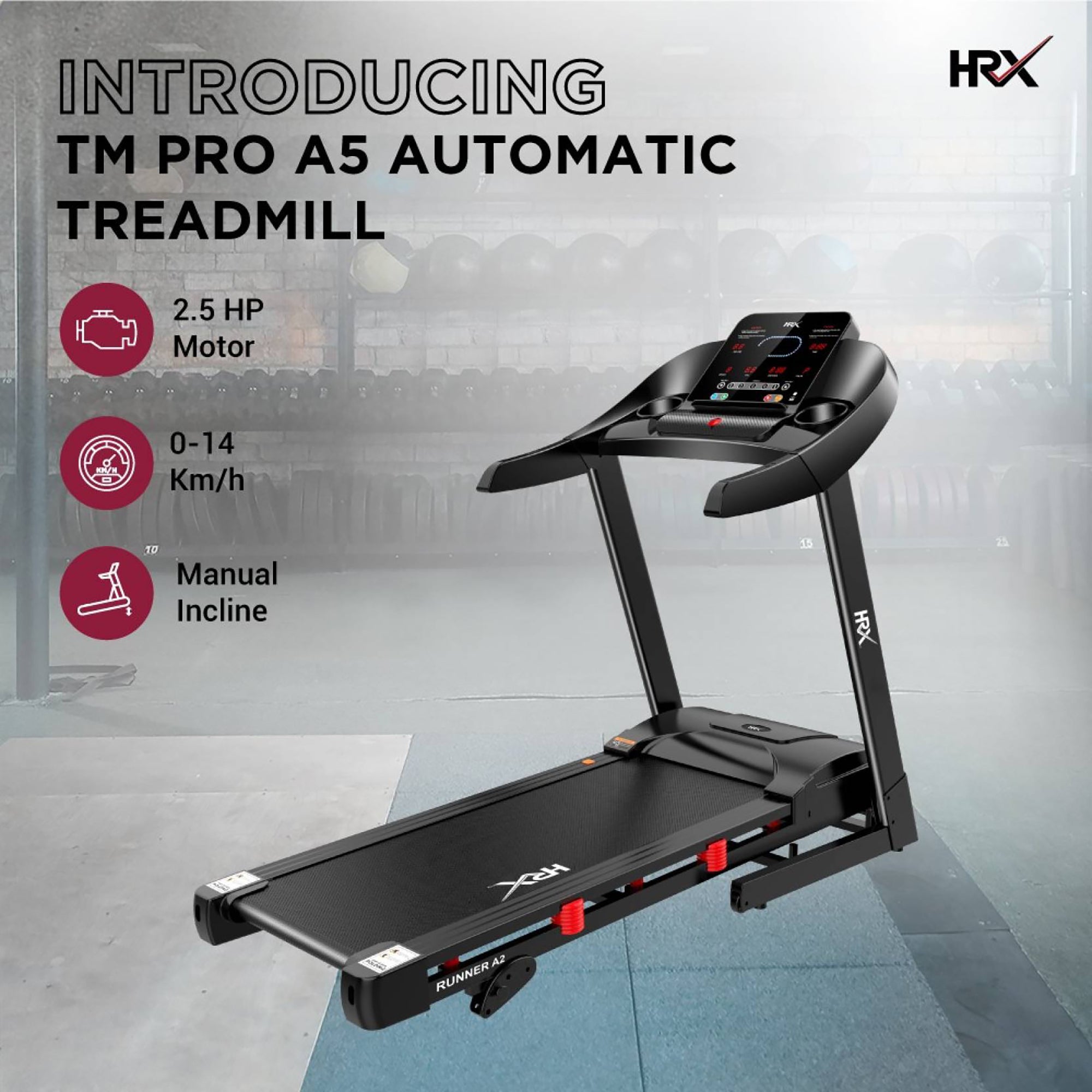 Reach RUNNER A2 treadmill - user-friendly running machine