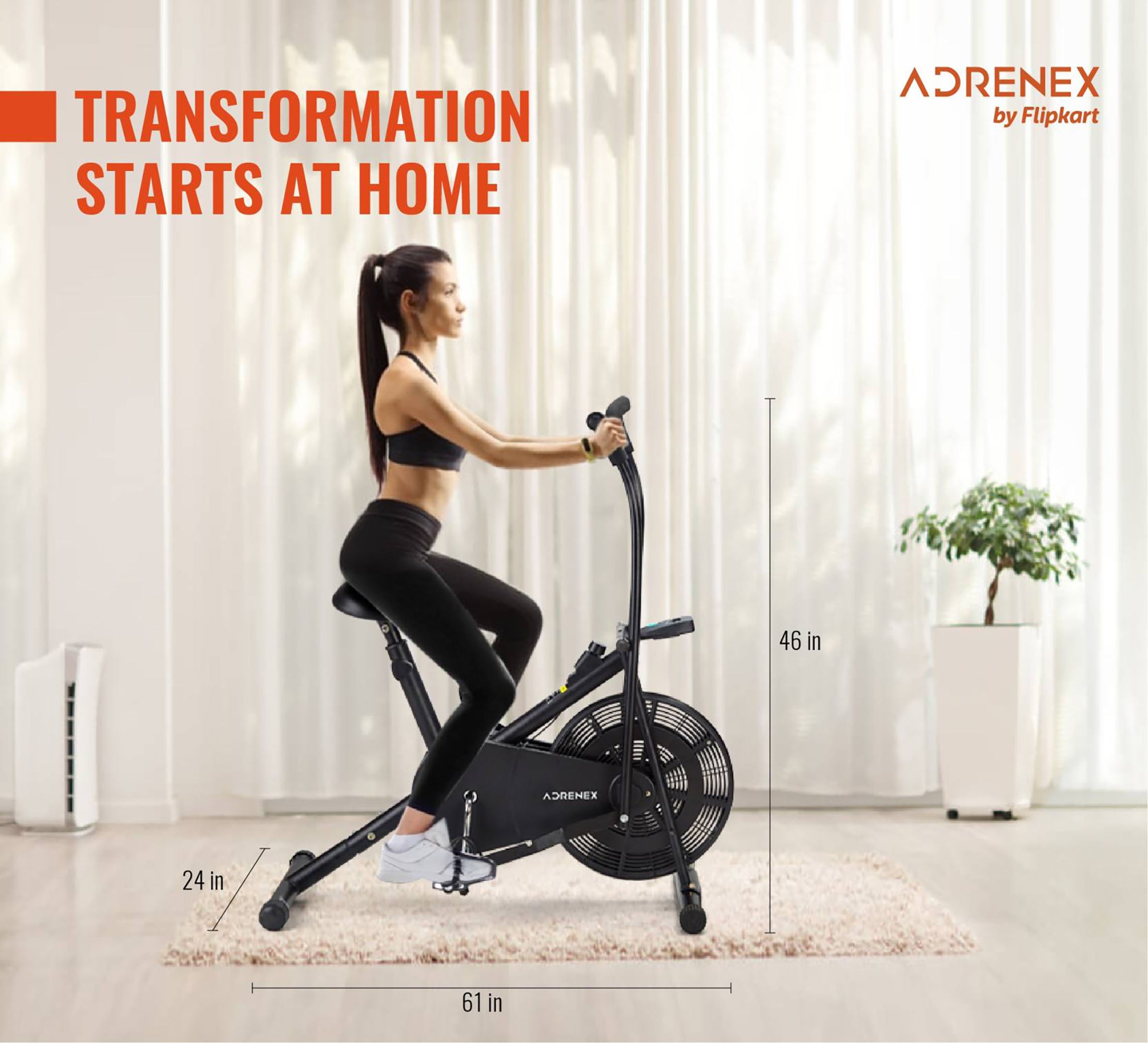 Reach dual-action exercise bike - Full-body workout