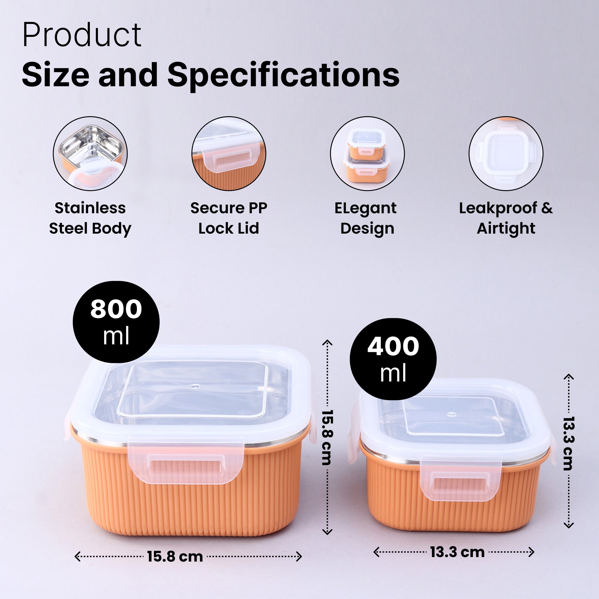 UMAI stainless steel lunch box - kids lunch