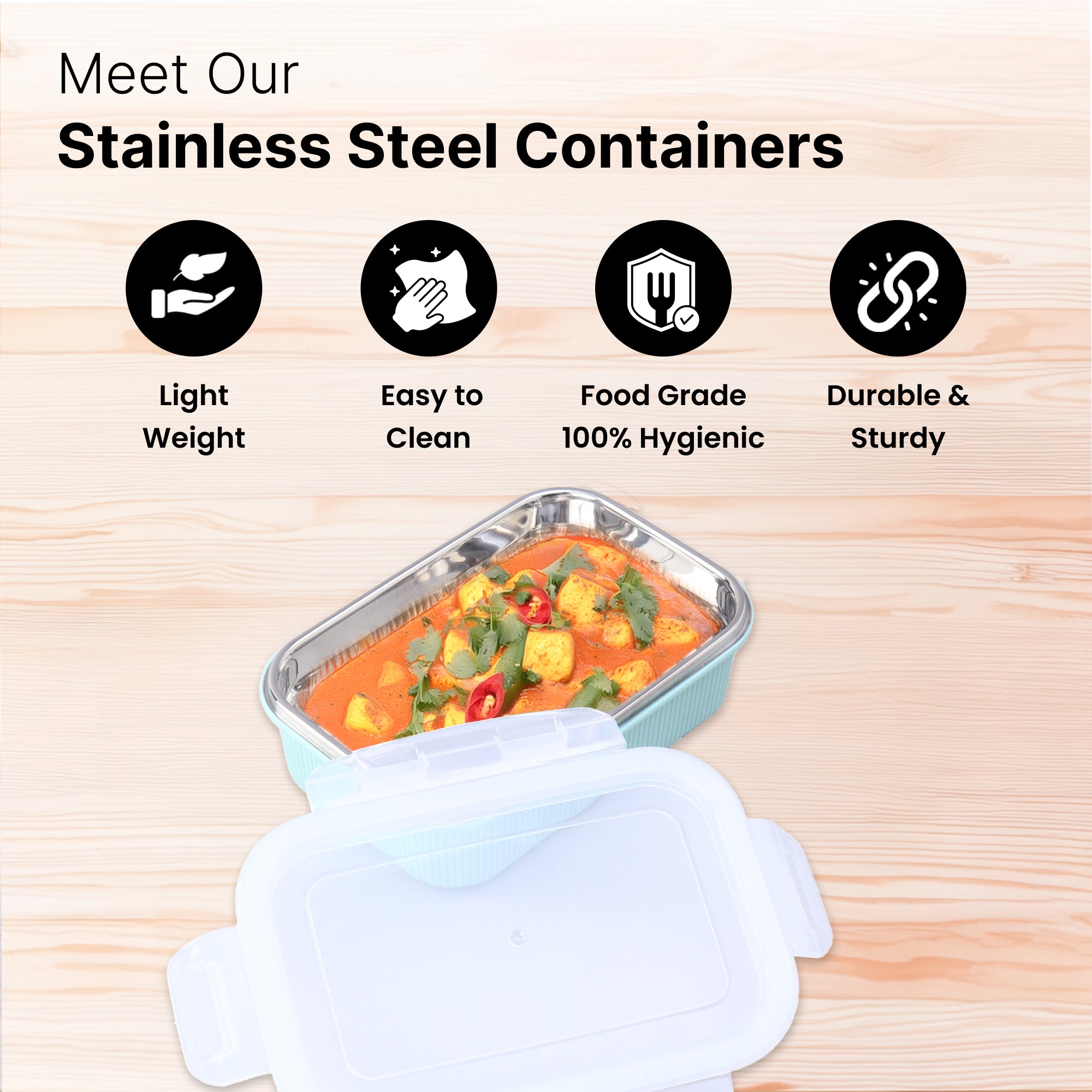 UMAI Airtight Leak Proof Lunch Box - Ideal for Daily Use