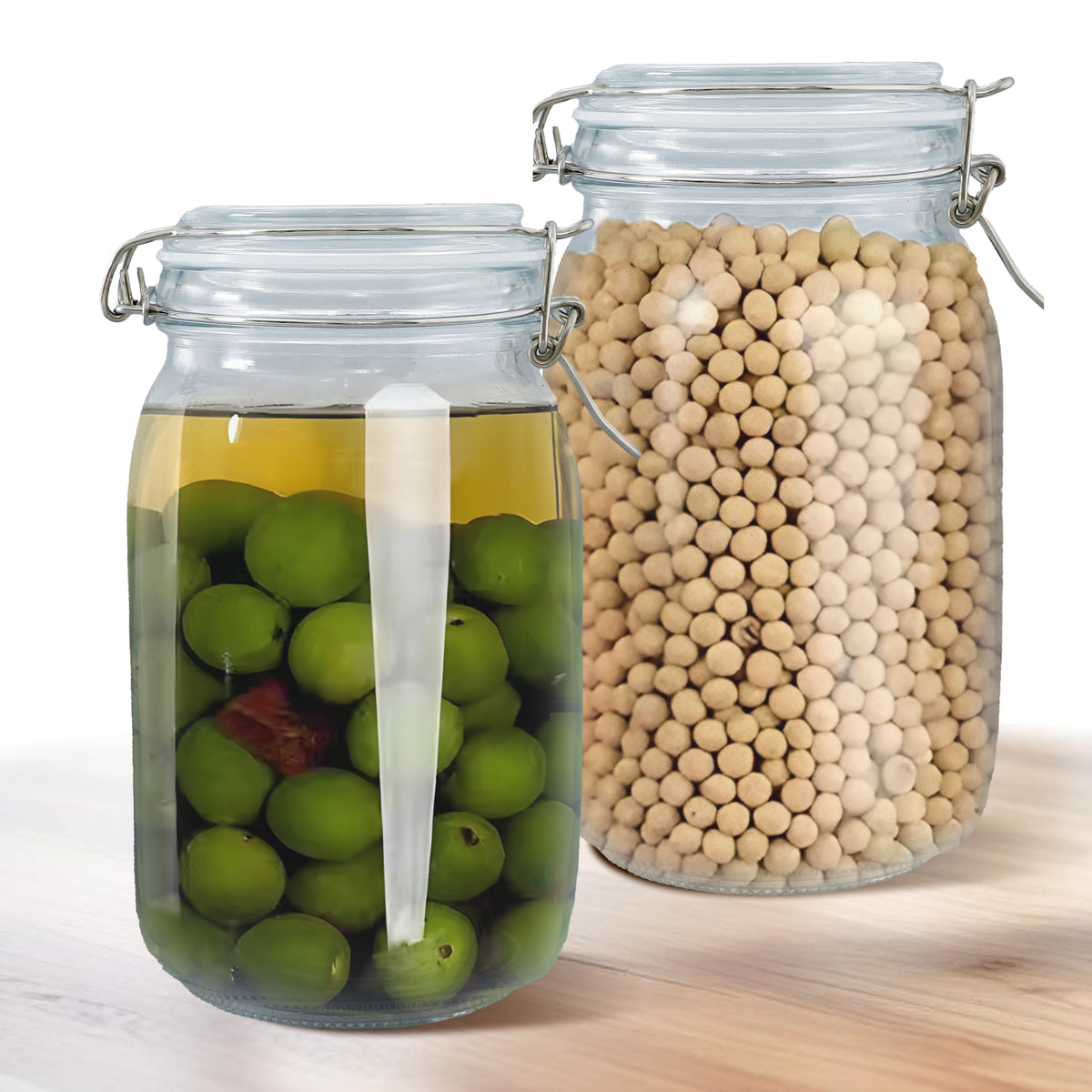 The Better Home glass jar with buckle lid - spice storage