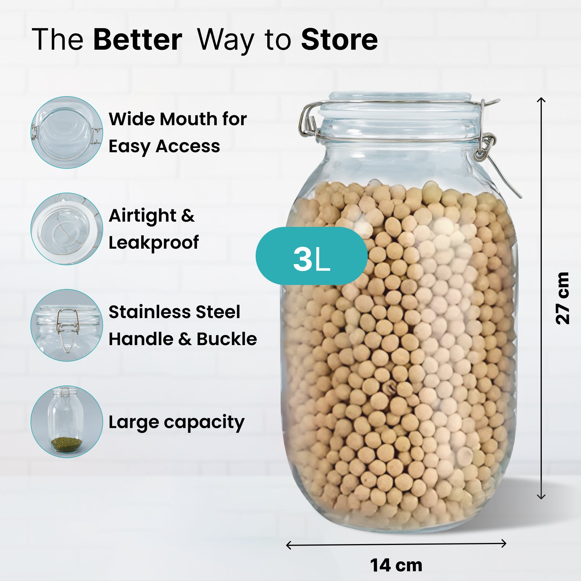 The Better Home mason jar - Elegant kitchen accessory