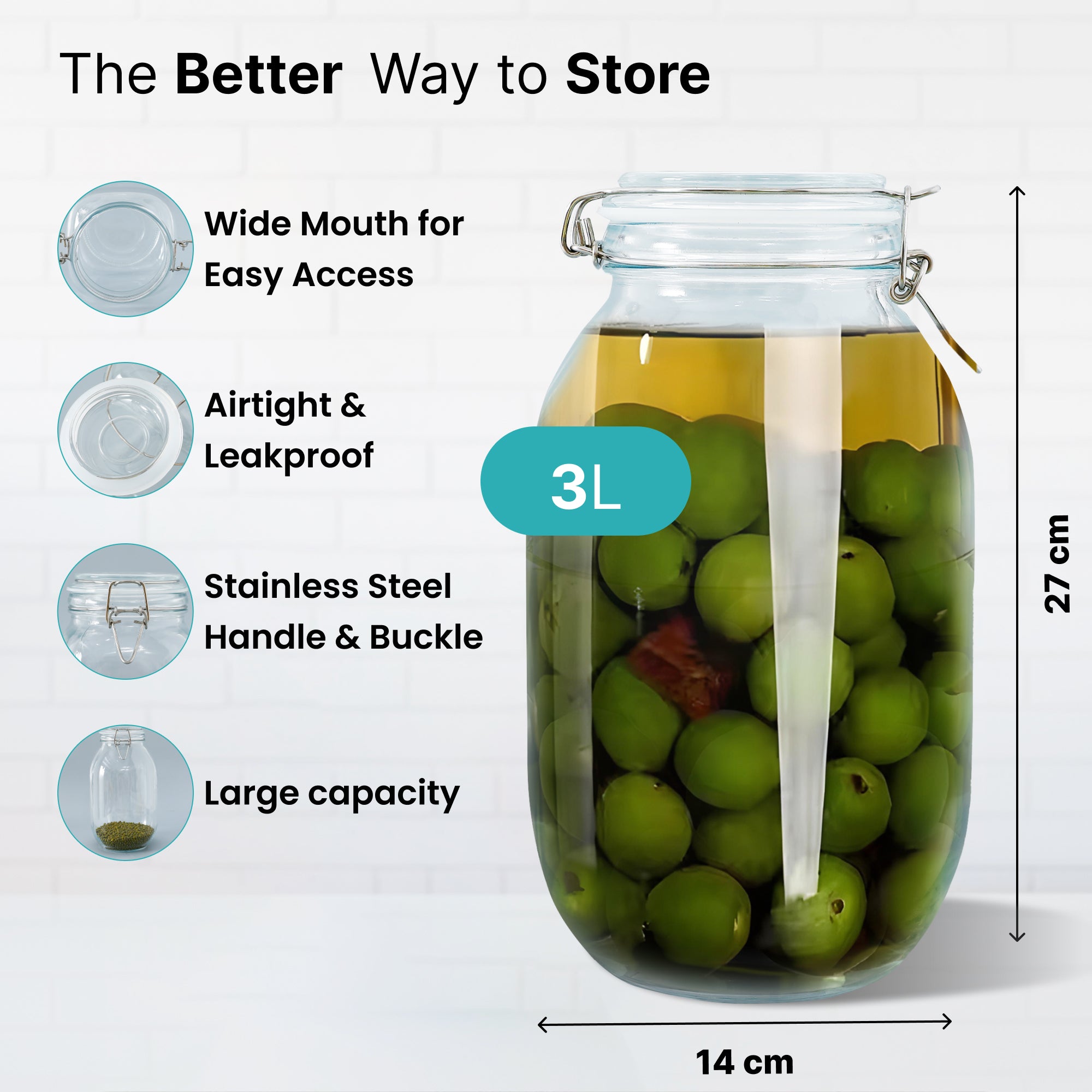 The Better Home glass jar - durable storage container