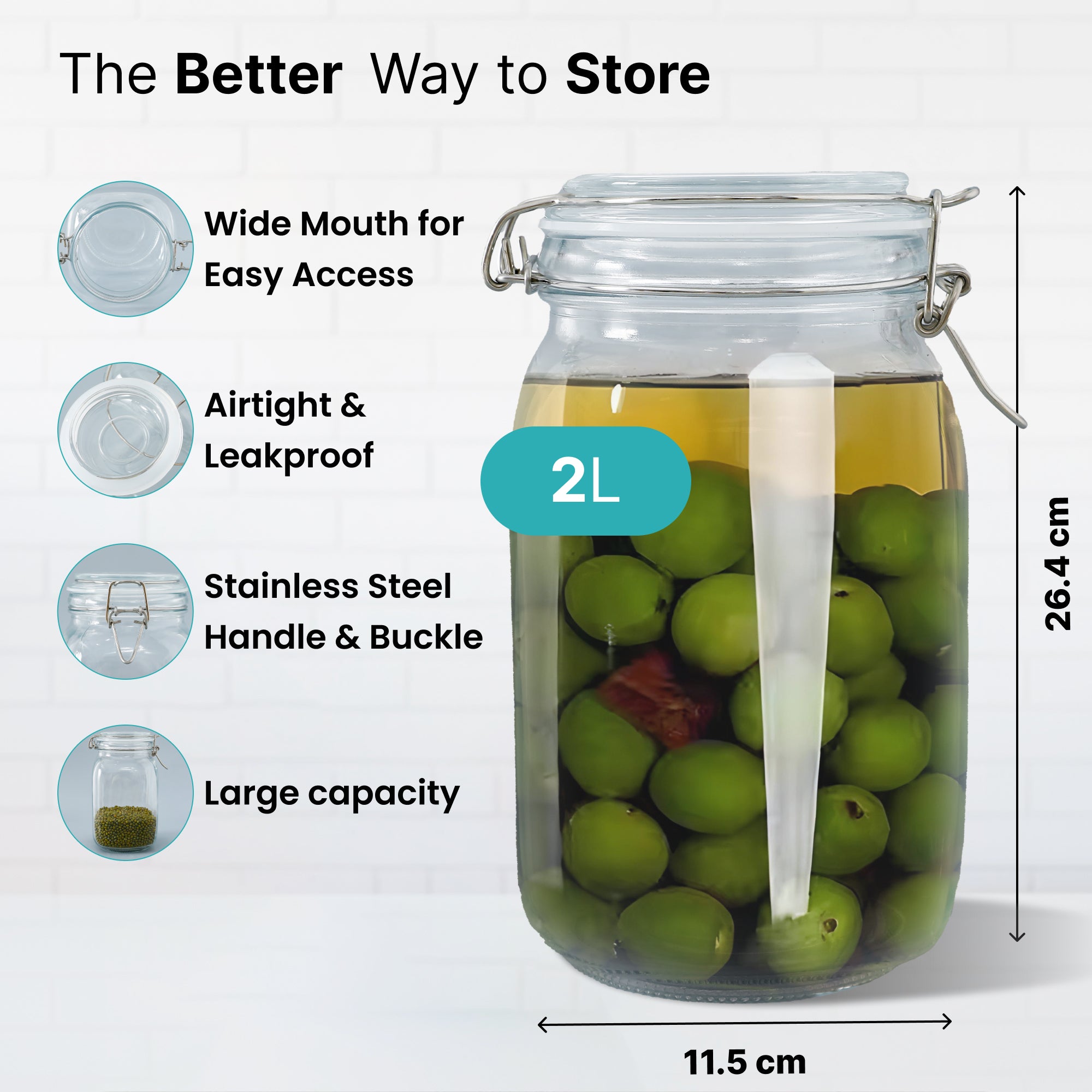 The Better Home Glass Kitchen Storage Jar - Multi-purpose storage solution