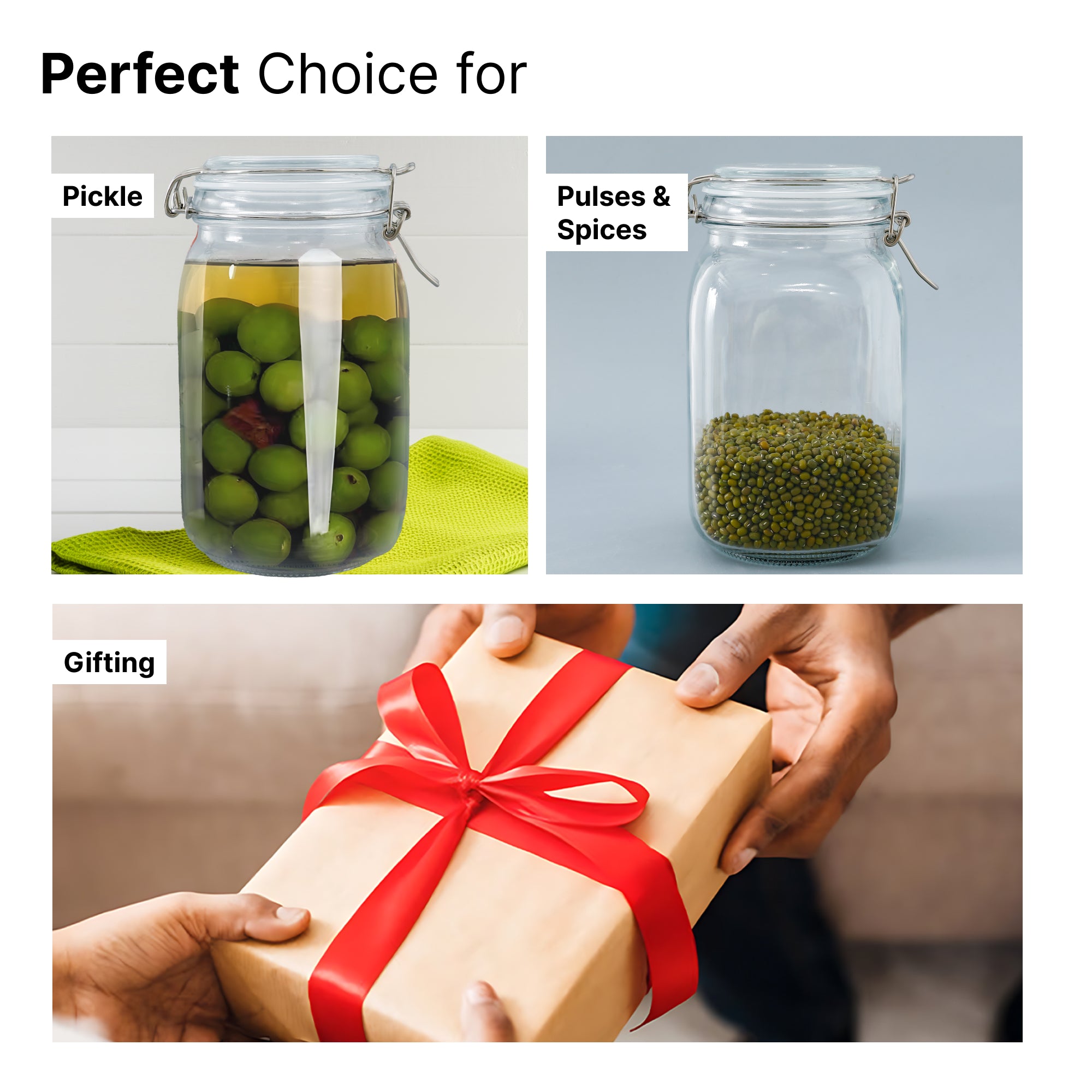 The Better Home Glass Kitchen Storage Jar - Airtight food preservation