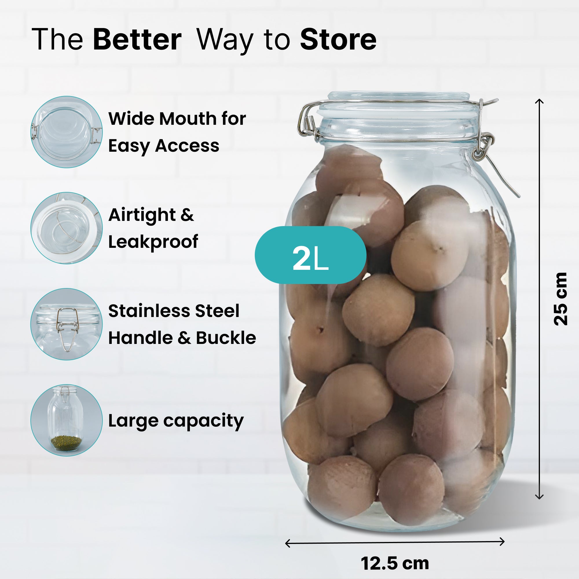 The Better Home 2L Jar - Versatile storage for any room