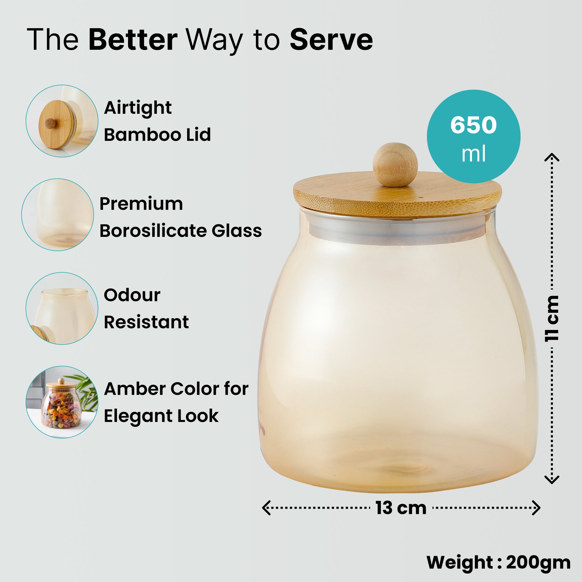 The Better Home airtight glass jar - cookie storage solution
