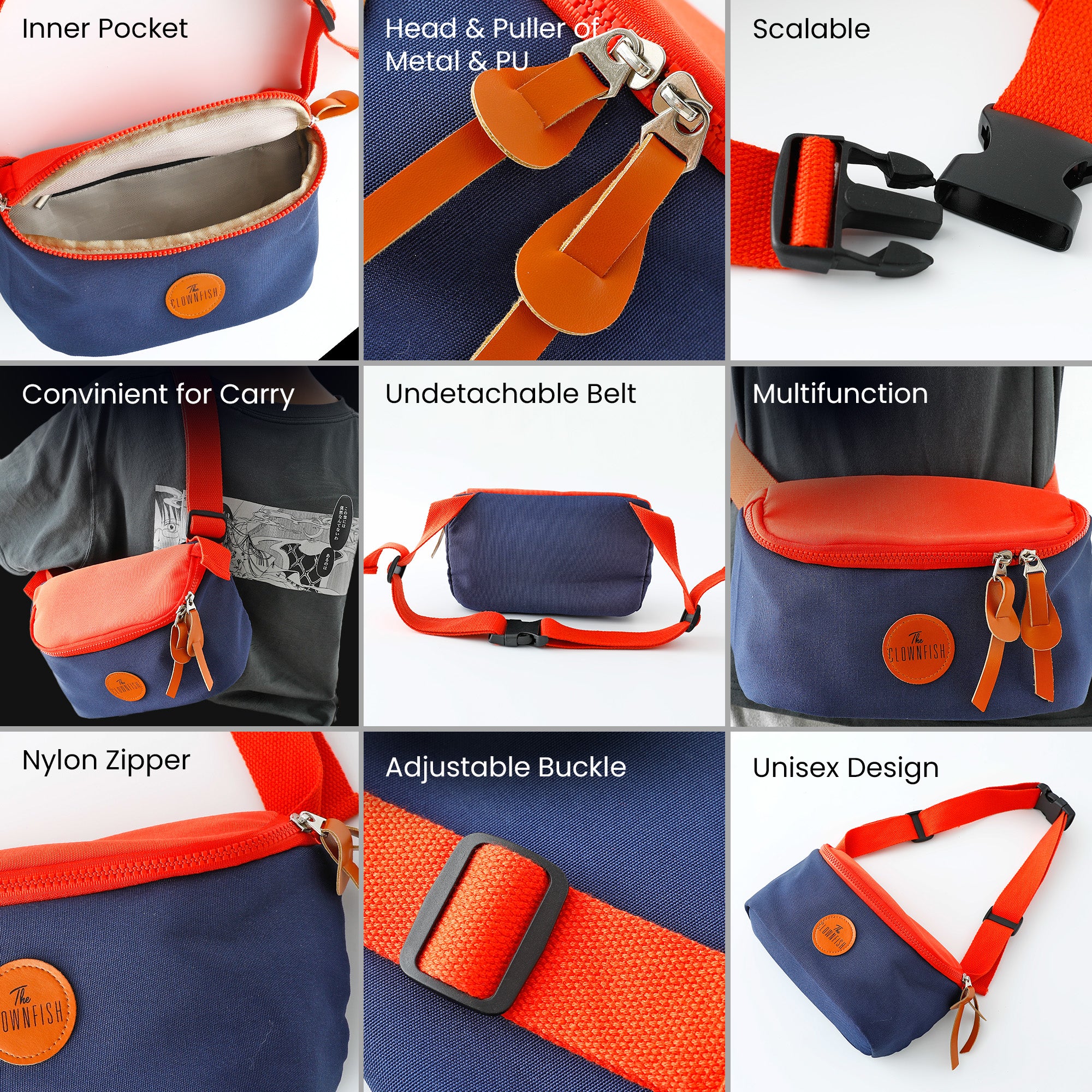 Clownfish sling bag - Lightweight and compact men’s accessory