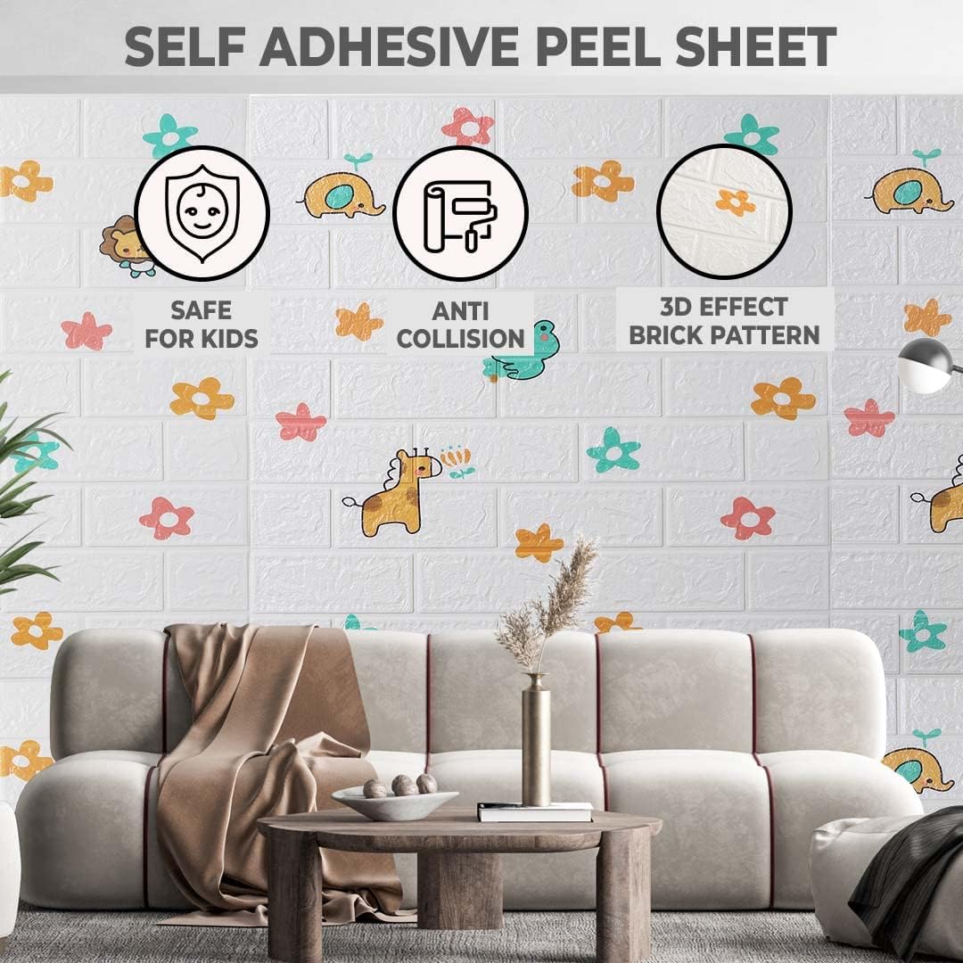 Kuber Industries Foam Brick Wallpaper - Bedroom upgrade
