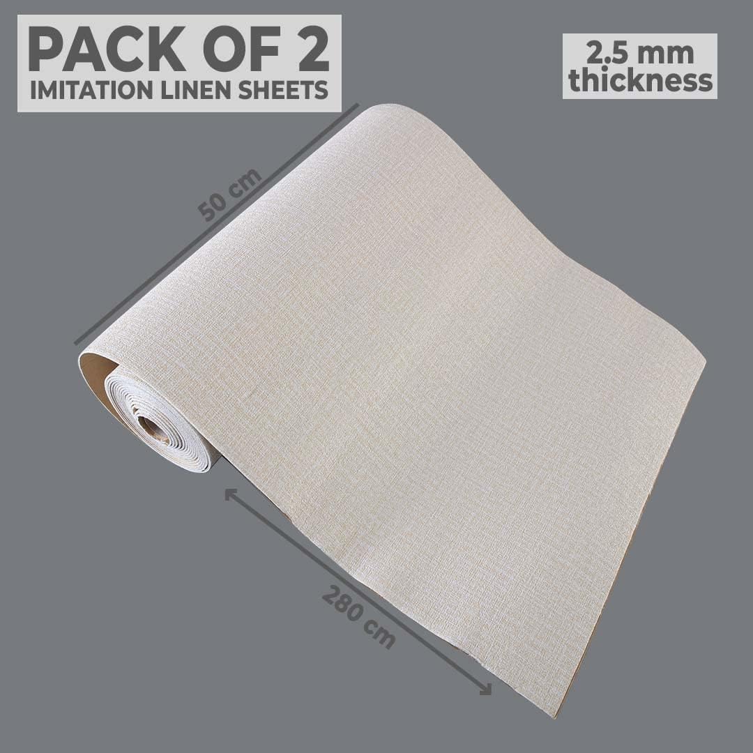 Kuber Industries Imitation Linen Wallpaper - DIY home project