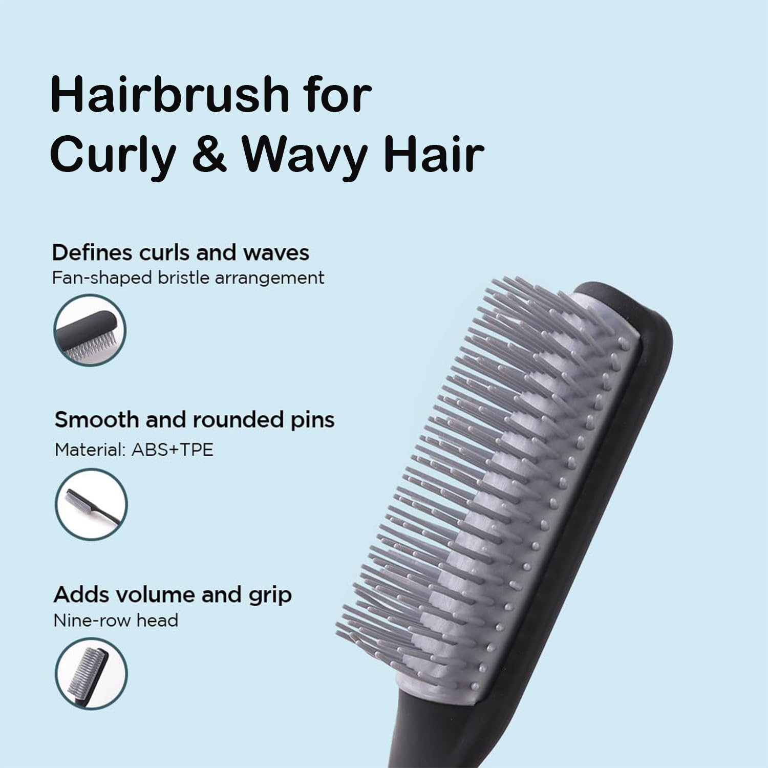 Kuber Industries sharp bristle brush - salon styling at home