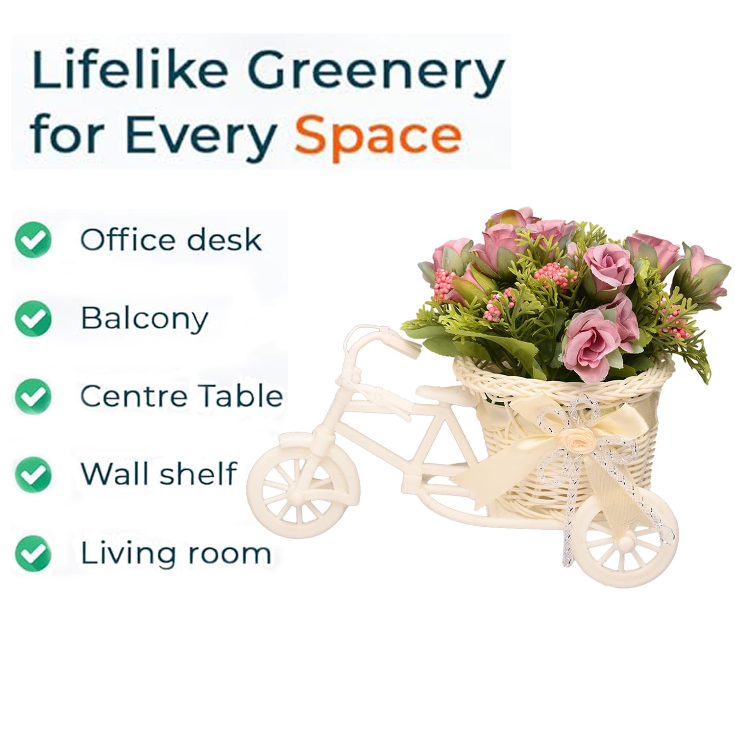 Kuber Industries flower display - Shelf beautification