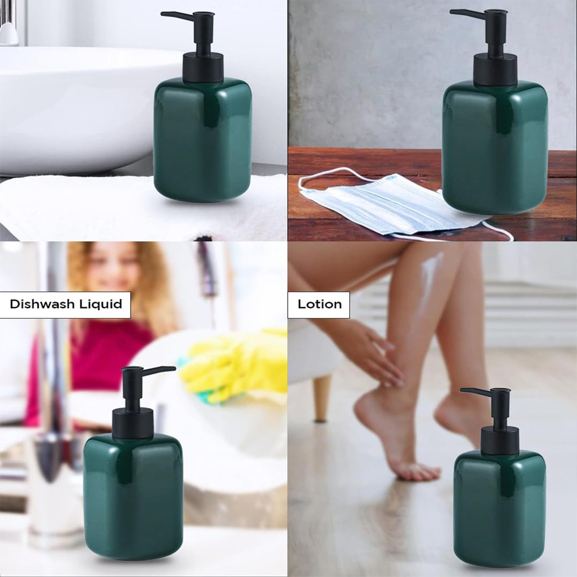 Kuber Industries ceramic soap dispenser - space-saving design