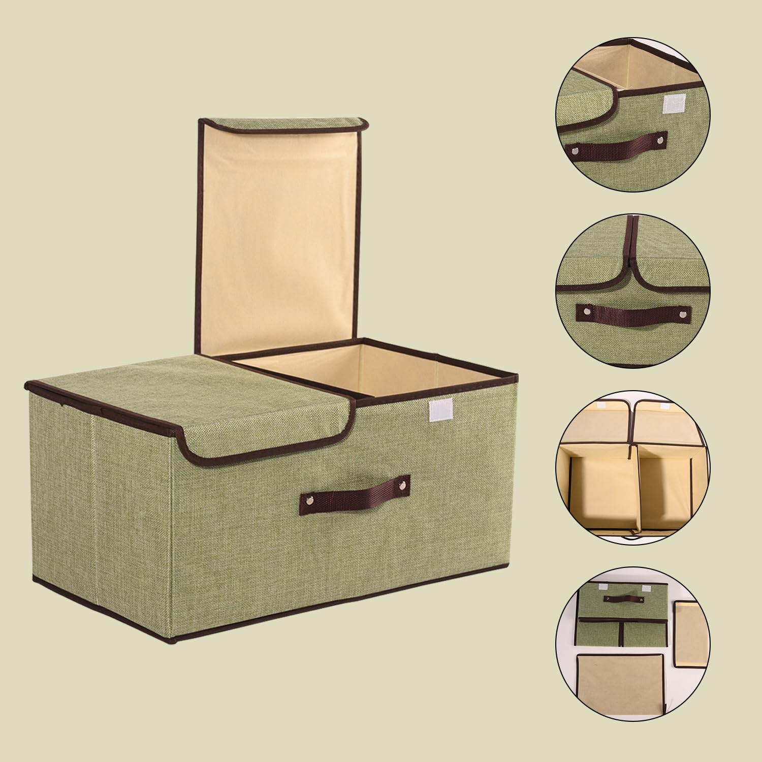 Kuber Foldable Storage Box - Dust protection lid feature