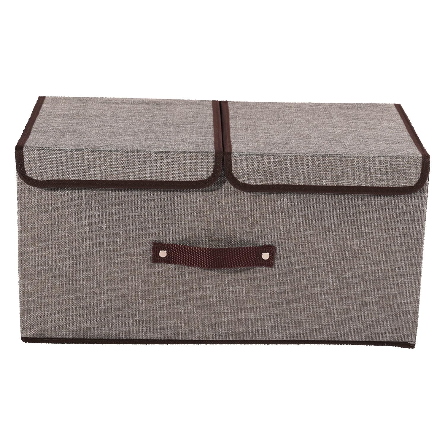 Kuber Foldable Storage Box - Grey linen fabric storage