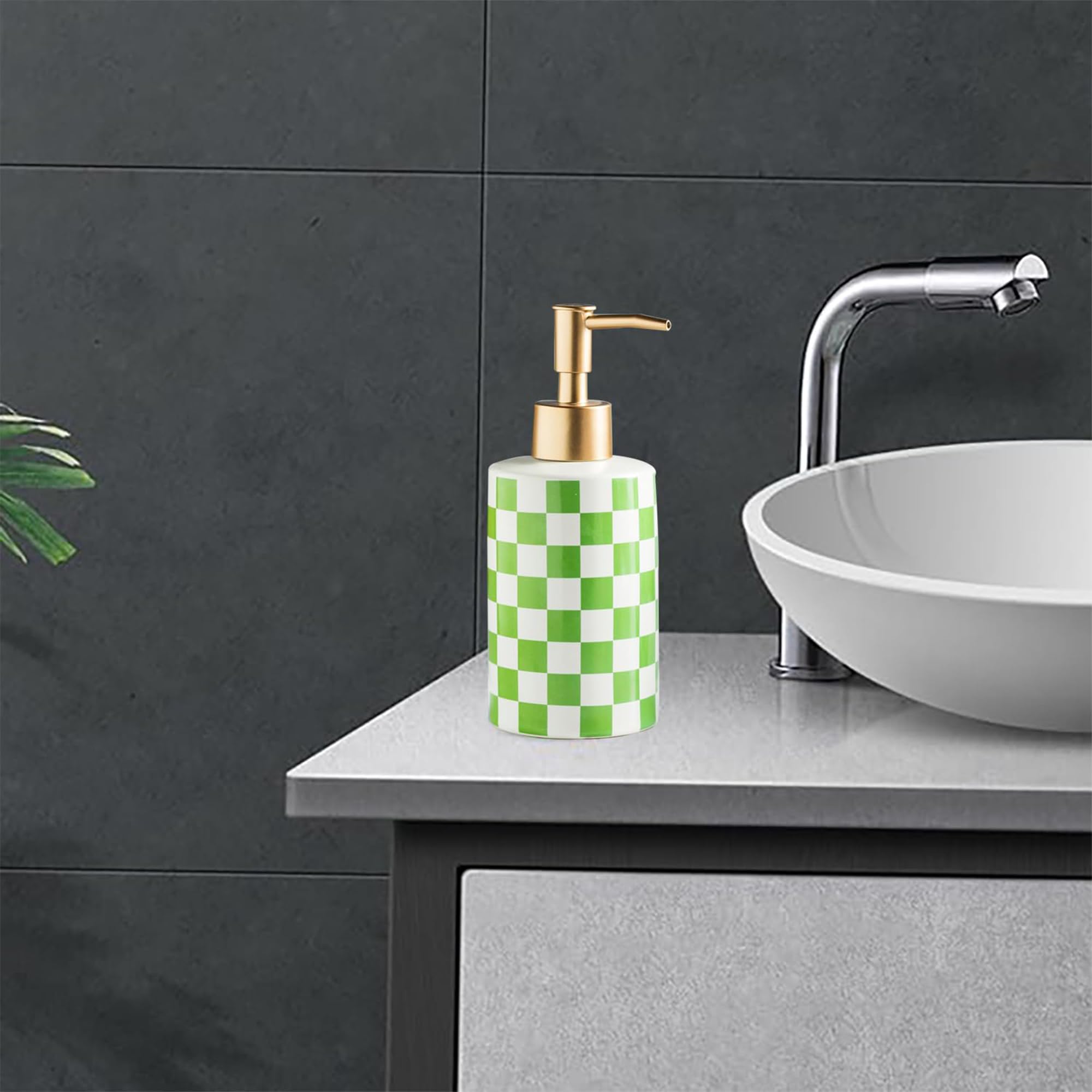 Kuber Ceramic Liquid Soap Dispenser - Bathroom use