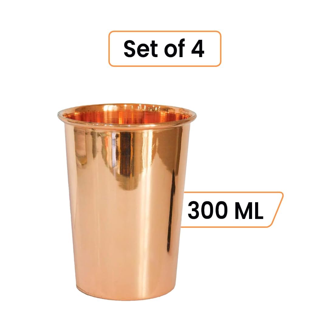 Kuber Industries Copper Tumblers - Gift for Wedding
