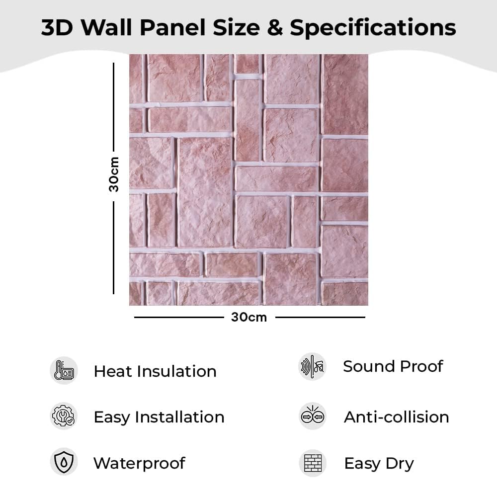 Kuber PVC 3D Wallpaper - DIY Home Improvement Solution