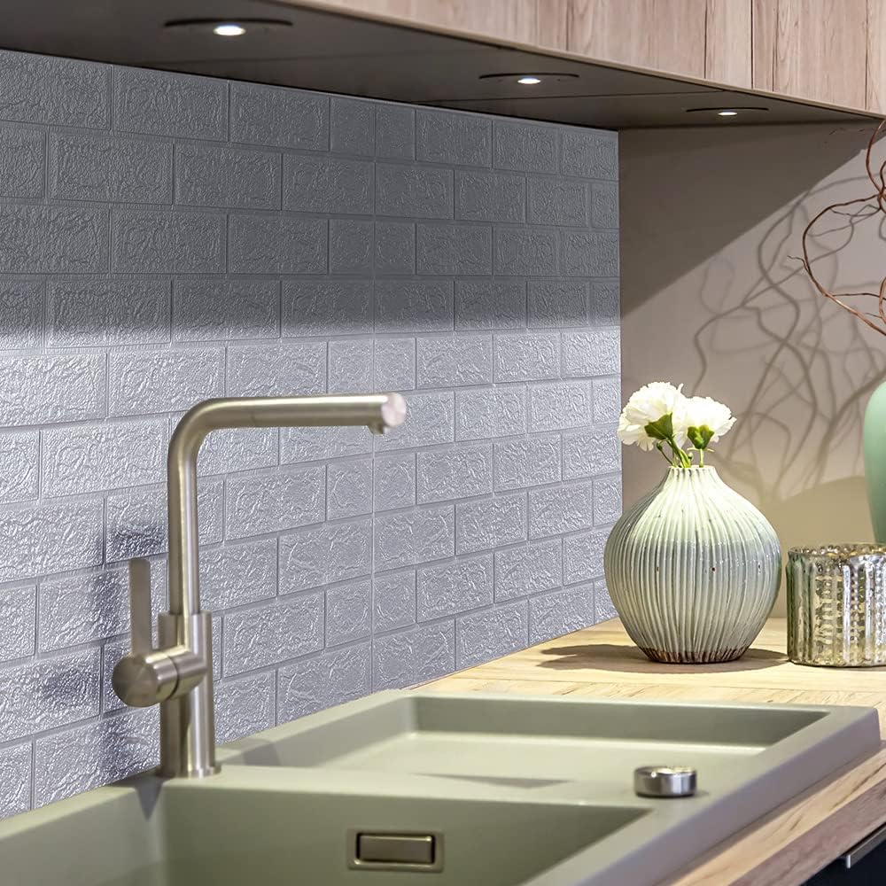 Kuber Industries foam brick wallpaper - modern office styling