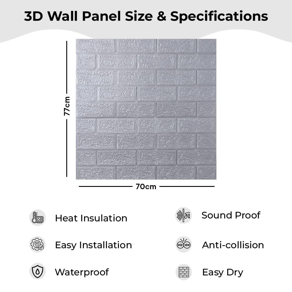 Kuber Industries foam brick wallpaper - elegant kitchen wall
