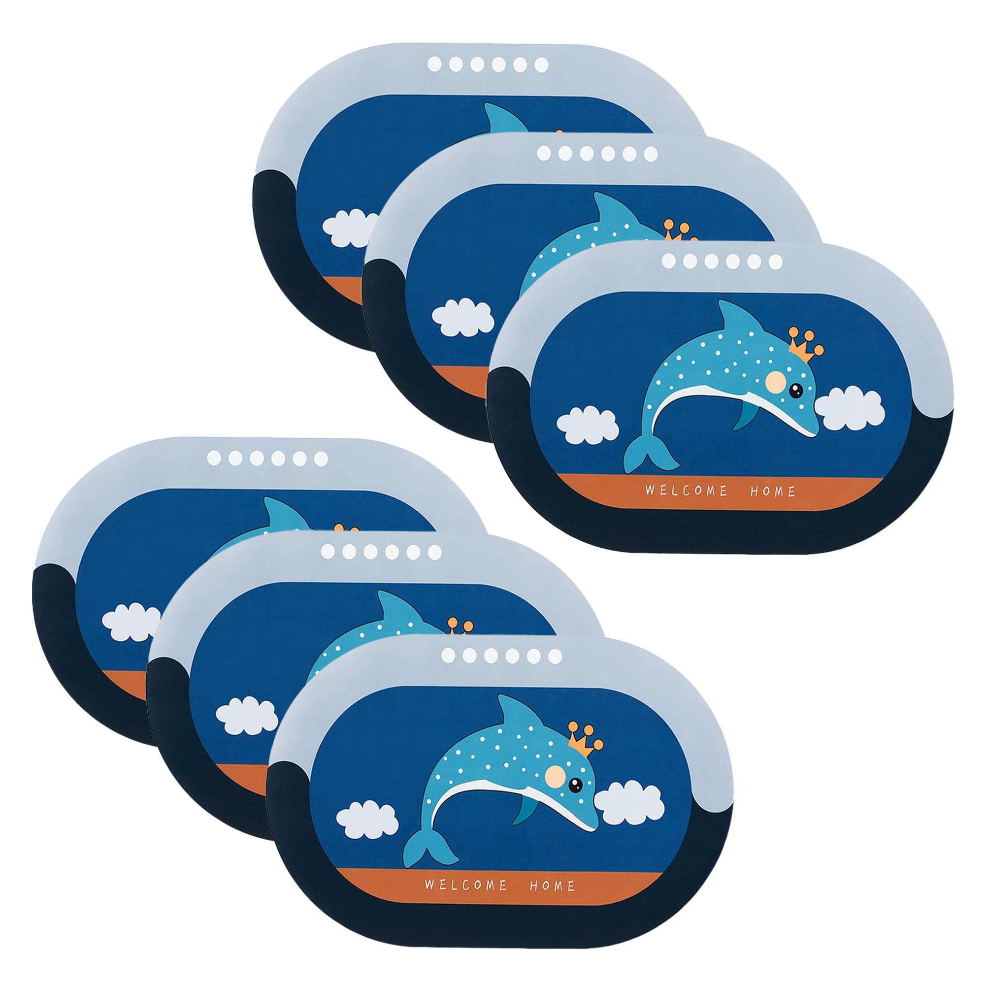 Kuber Industries Attractive Dolphin Bathroom Carpet - Elegant home decor
