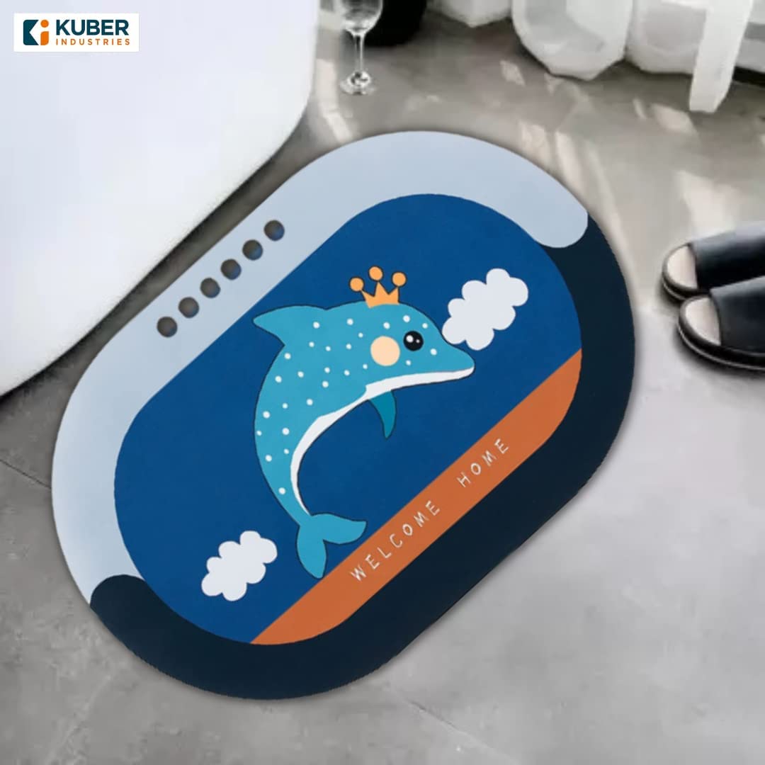 Kuber Industries Dolphin Doormat - Easy to clean and maintain