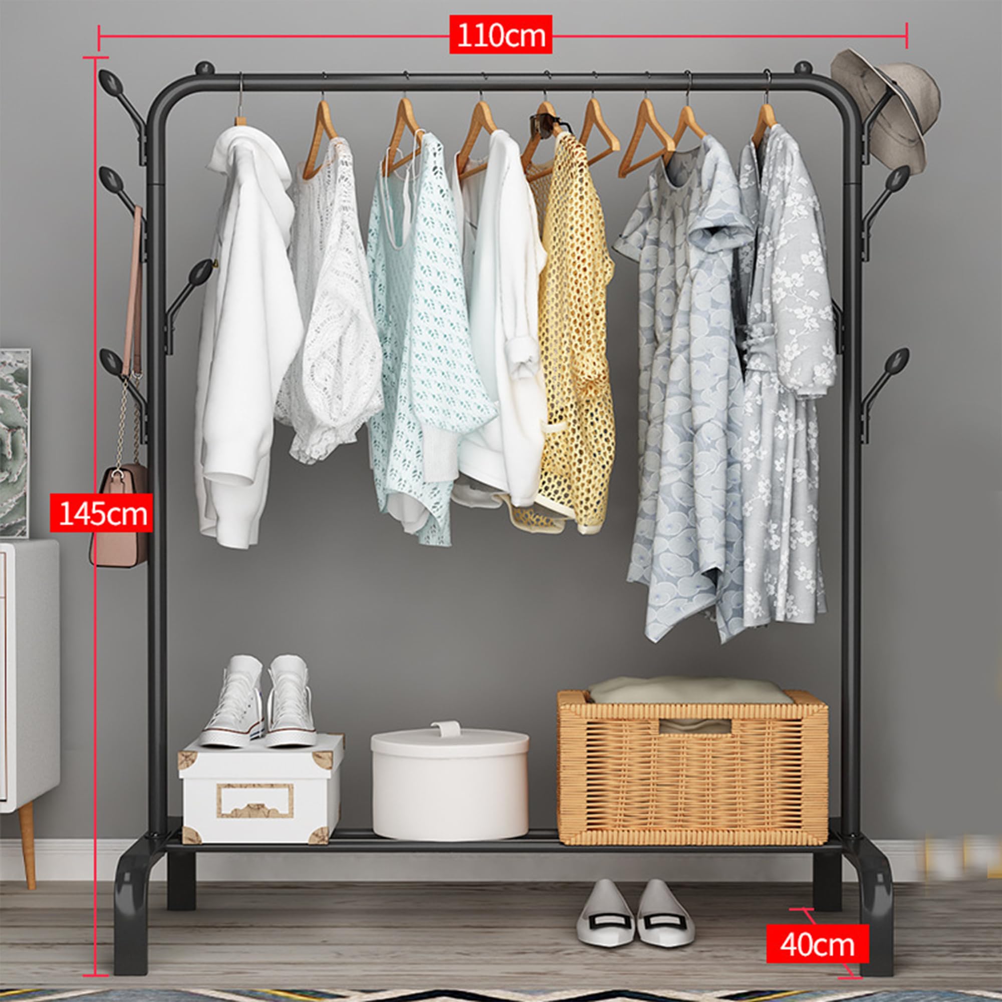 Kuber Industries Clothes Stand - Balcony Clothes Rack