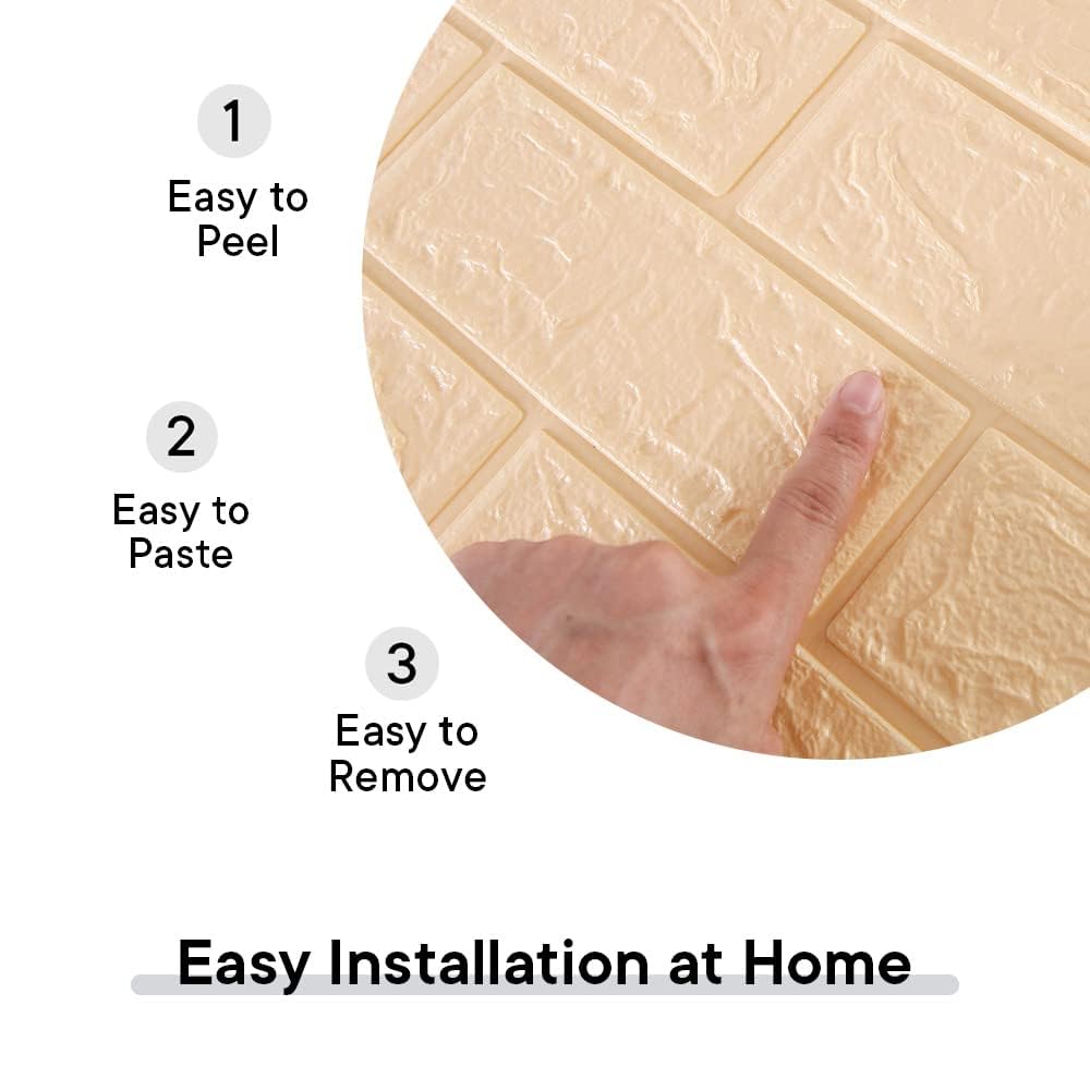 Kuber Foam Brick Wallpaper - Living Room Decoration