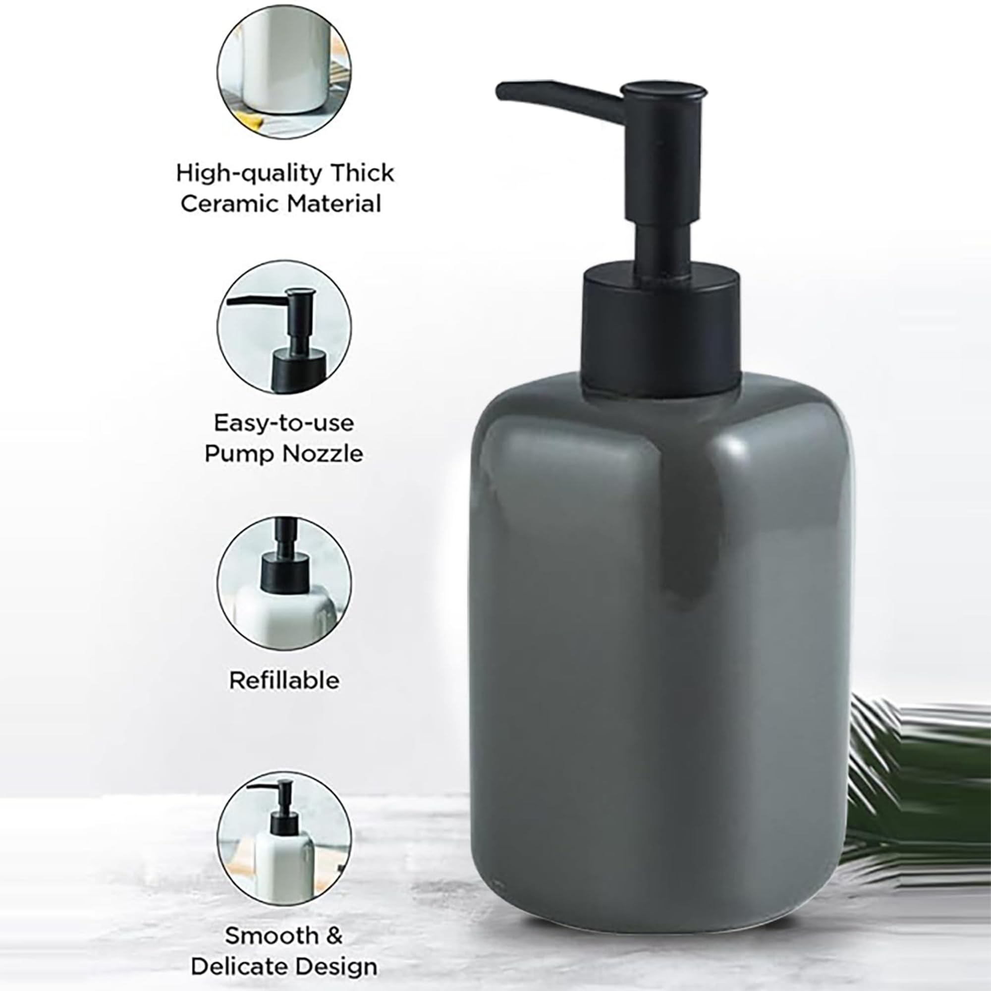 Kuber Industries liquid soap dispenser - spa setting