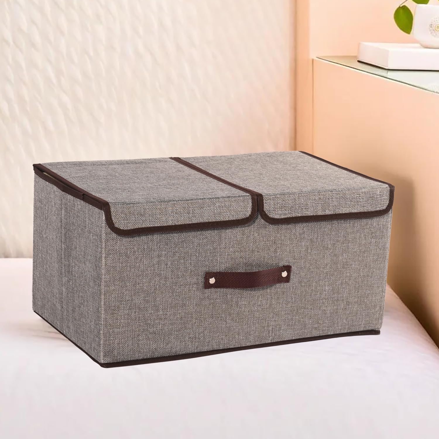 Kuber Industries Foldable Storage Box - Grey for crafting supplies