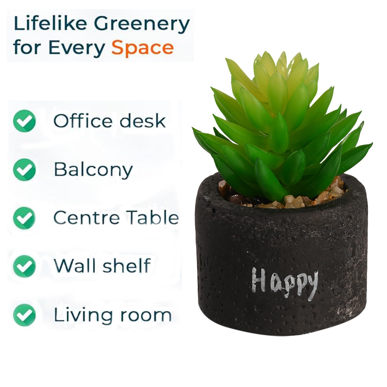 Kuber Industries artificial succulent plant - Office desk use