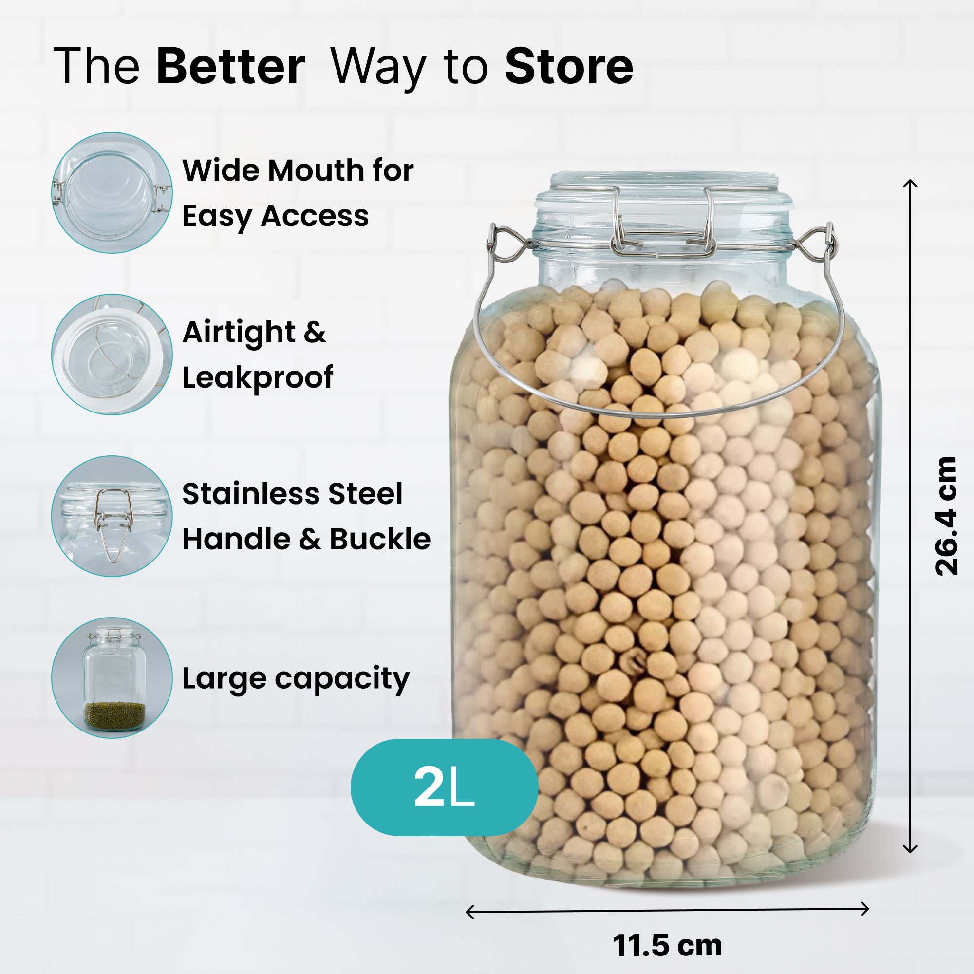The Better Home decorative storage jar - Stylish kitchen decor