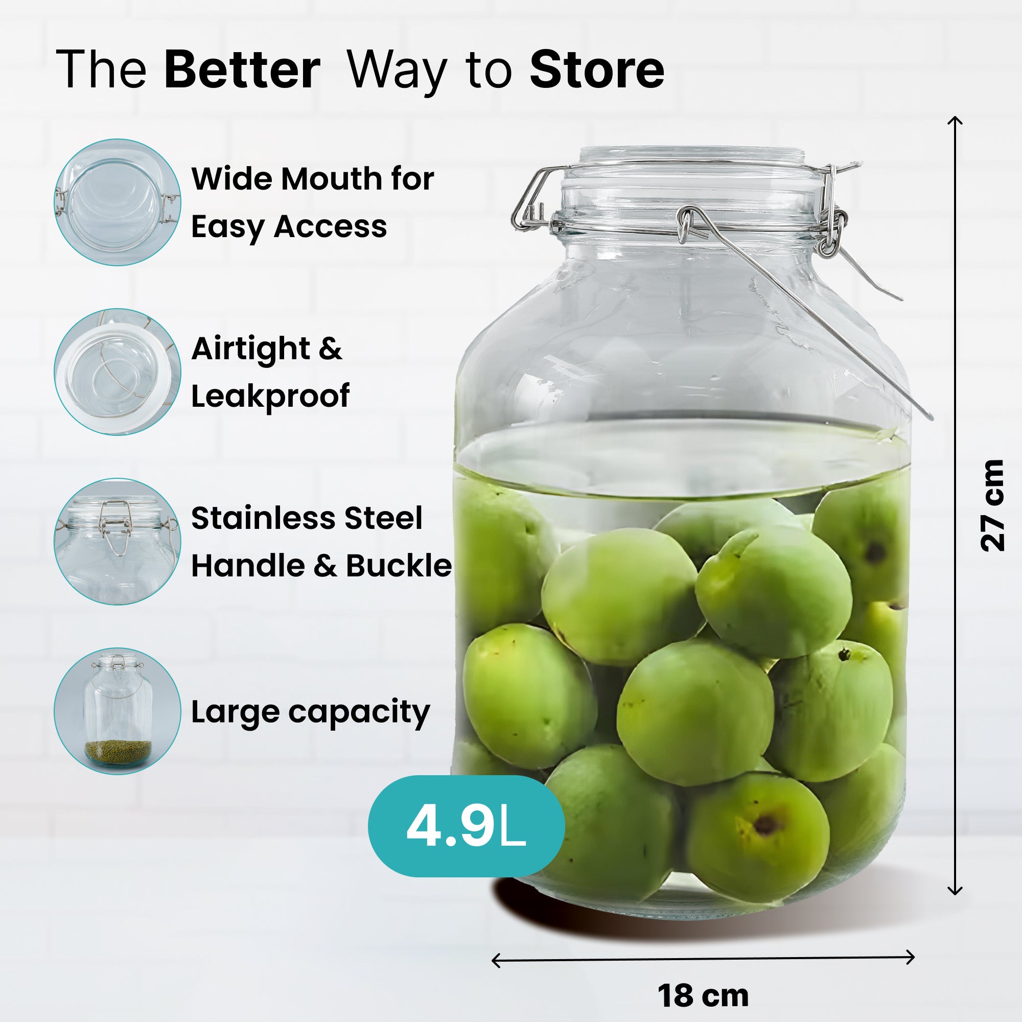 The Better Home durable glass jar - pantry storage