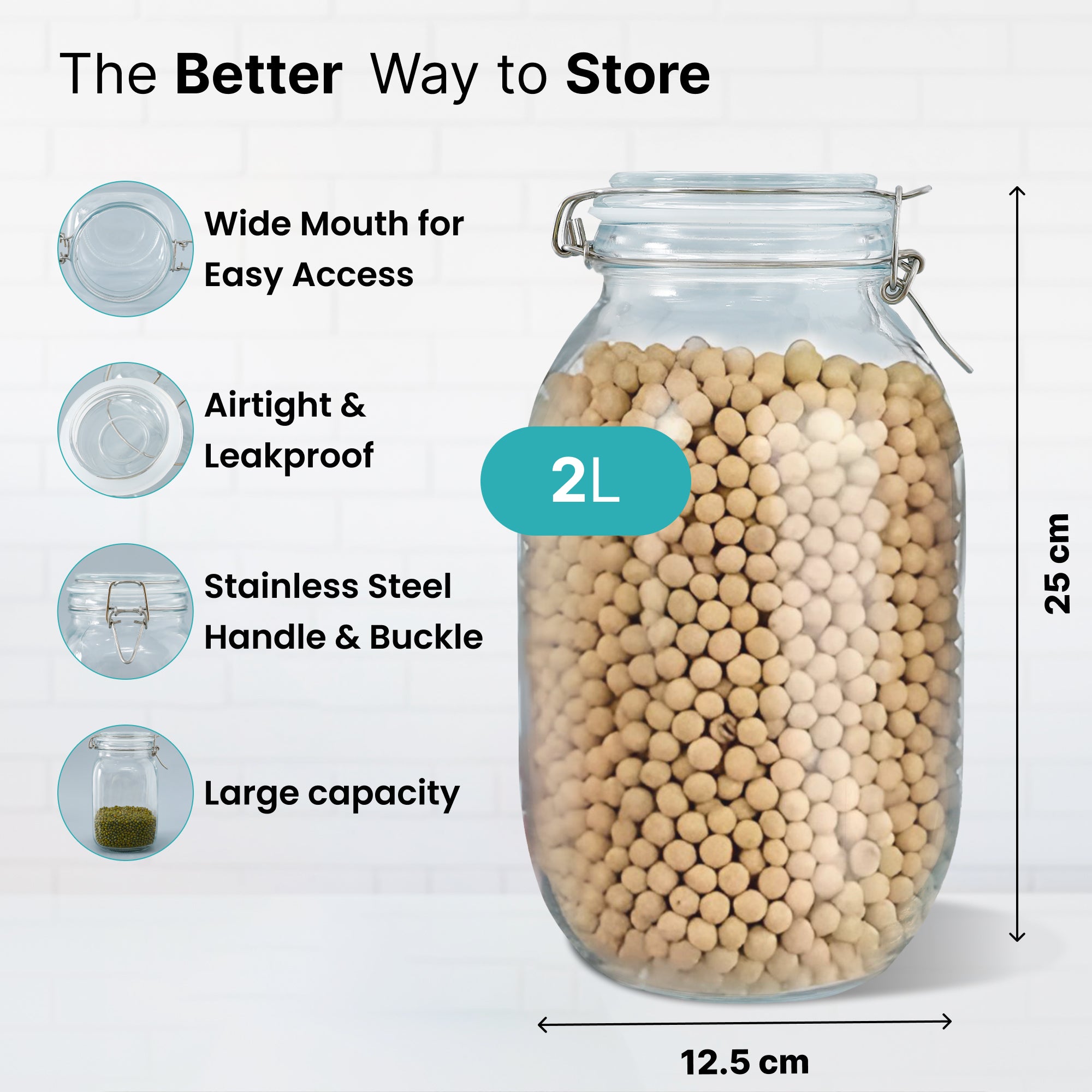 The Better Home Glass Jar - Great for sprout making