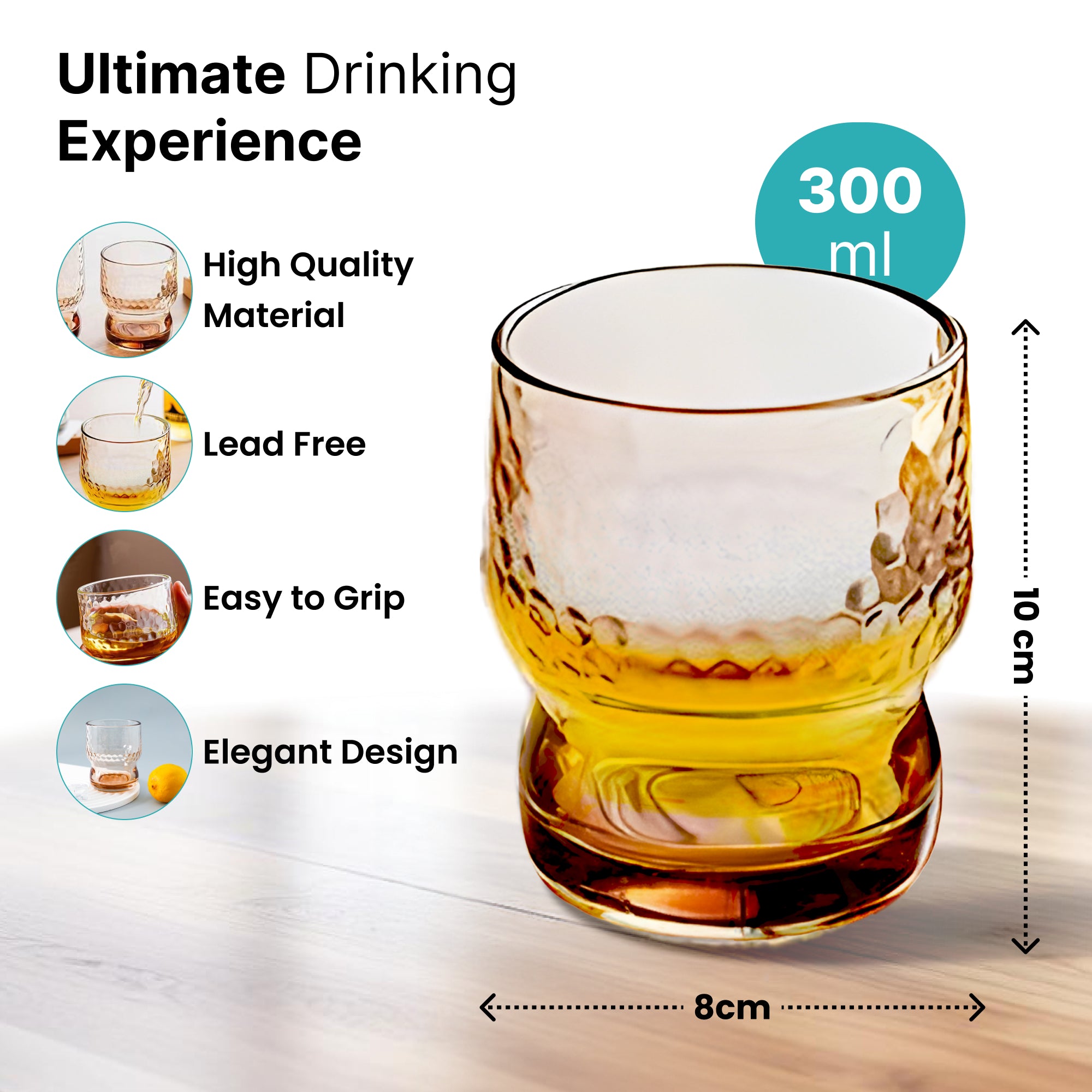 The Better Home Zest Mojito Glass - Refreshing drinkware