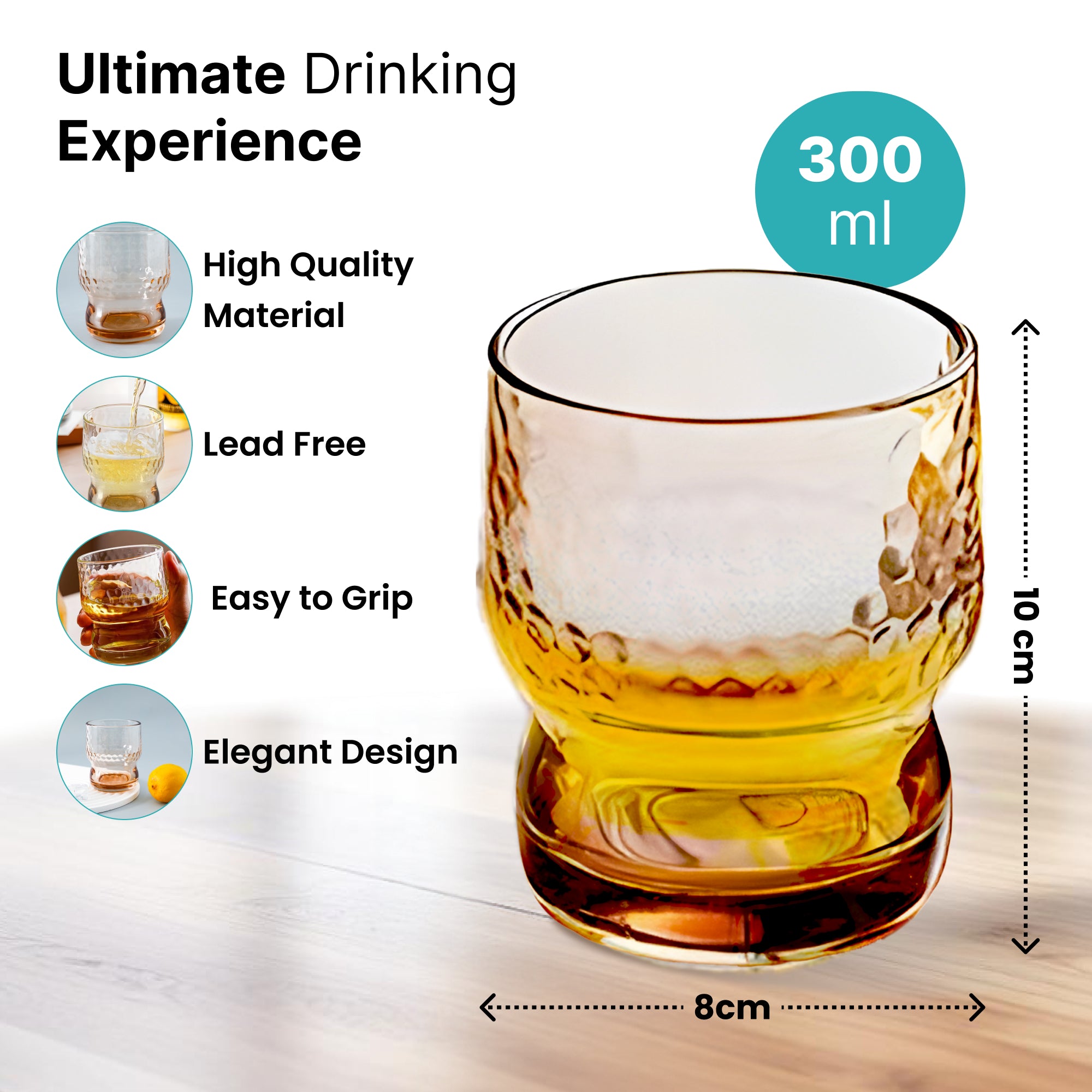 The Better Home UMAI Juice Glasses - Perfect Housewarming Gift