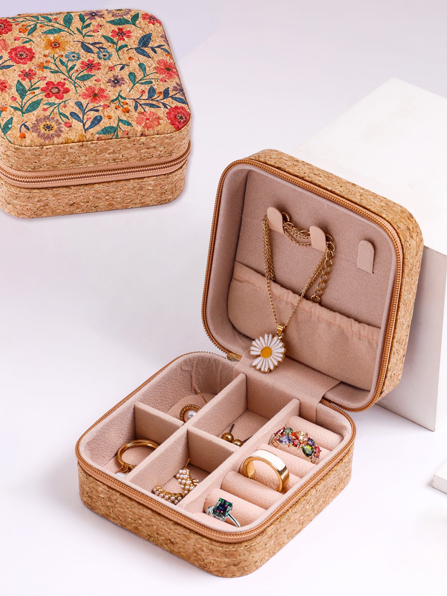 Yellow Chimes lightweight jewelry box - easy to carry