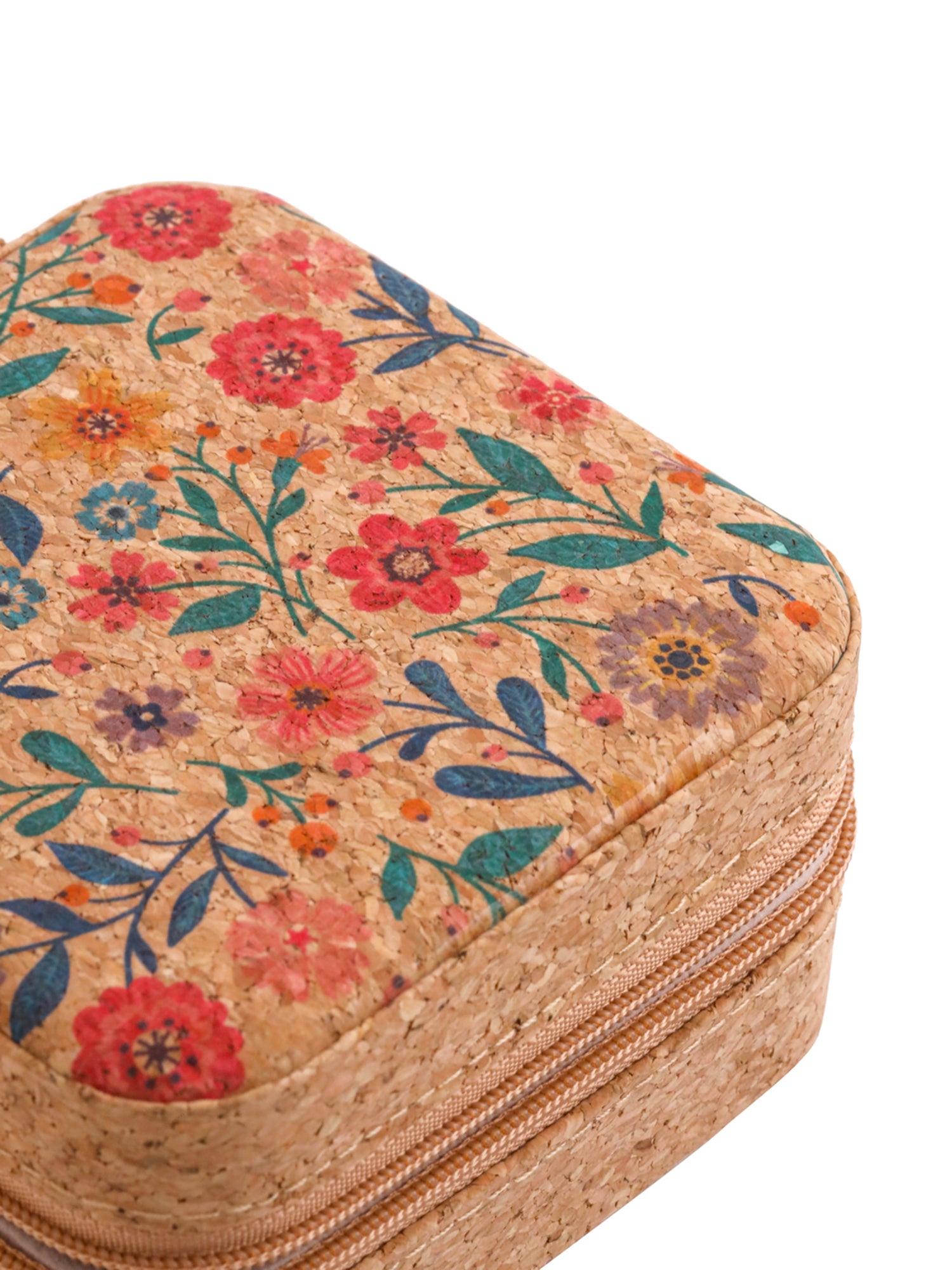 Yellow Chimes portable jewelry box - on a dressing table