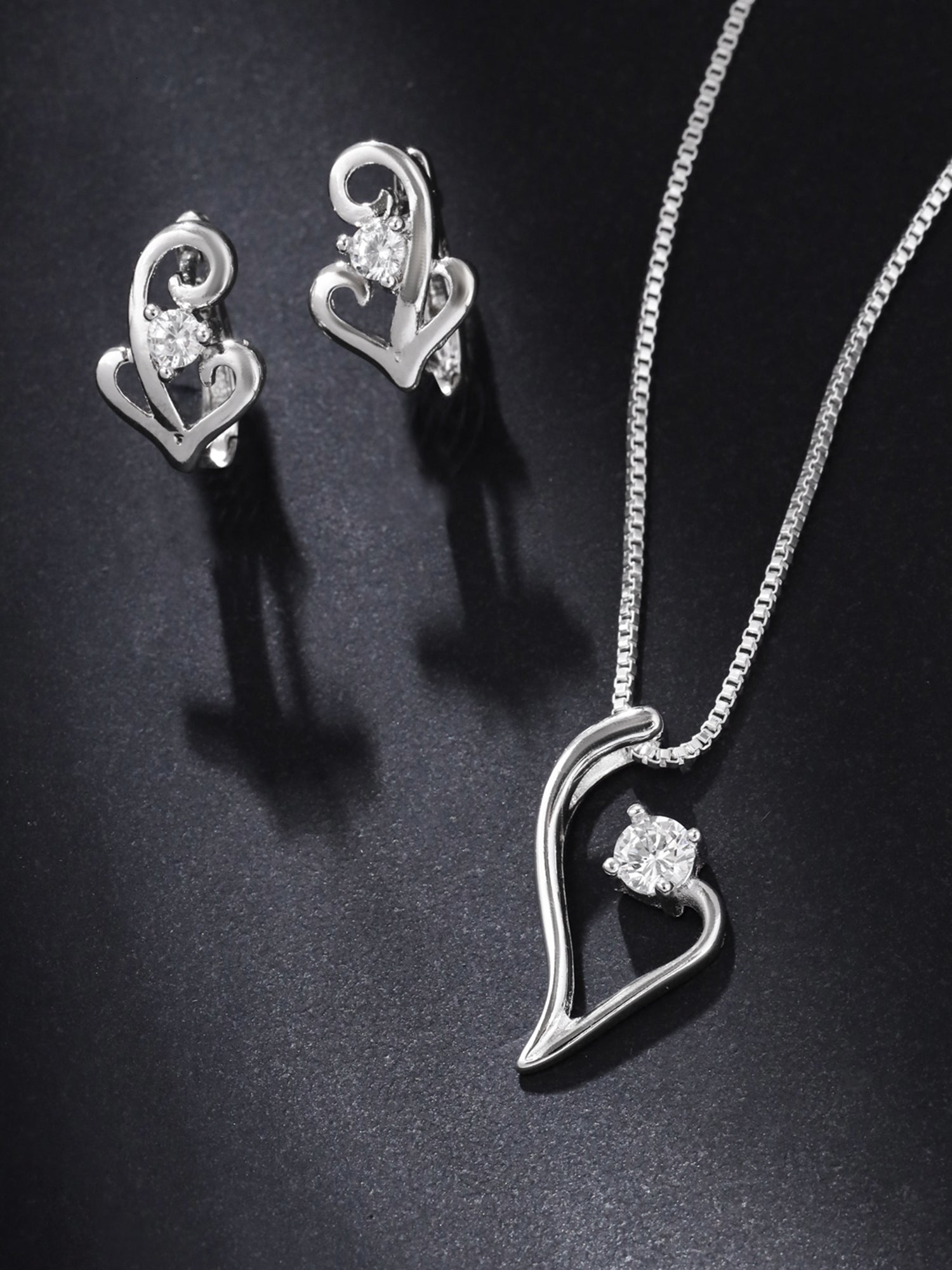 Yellow Chimes rhodium plated set - beautiful present for anniversaries