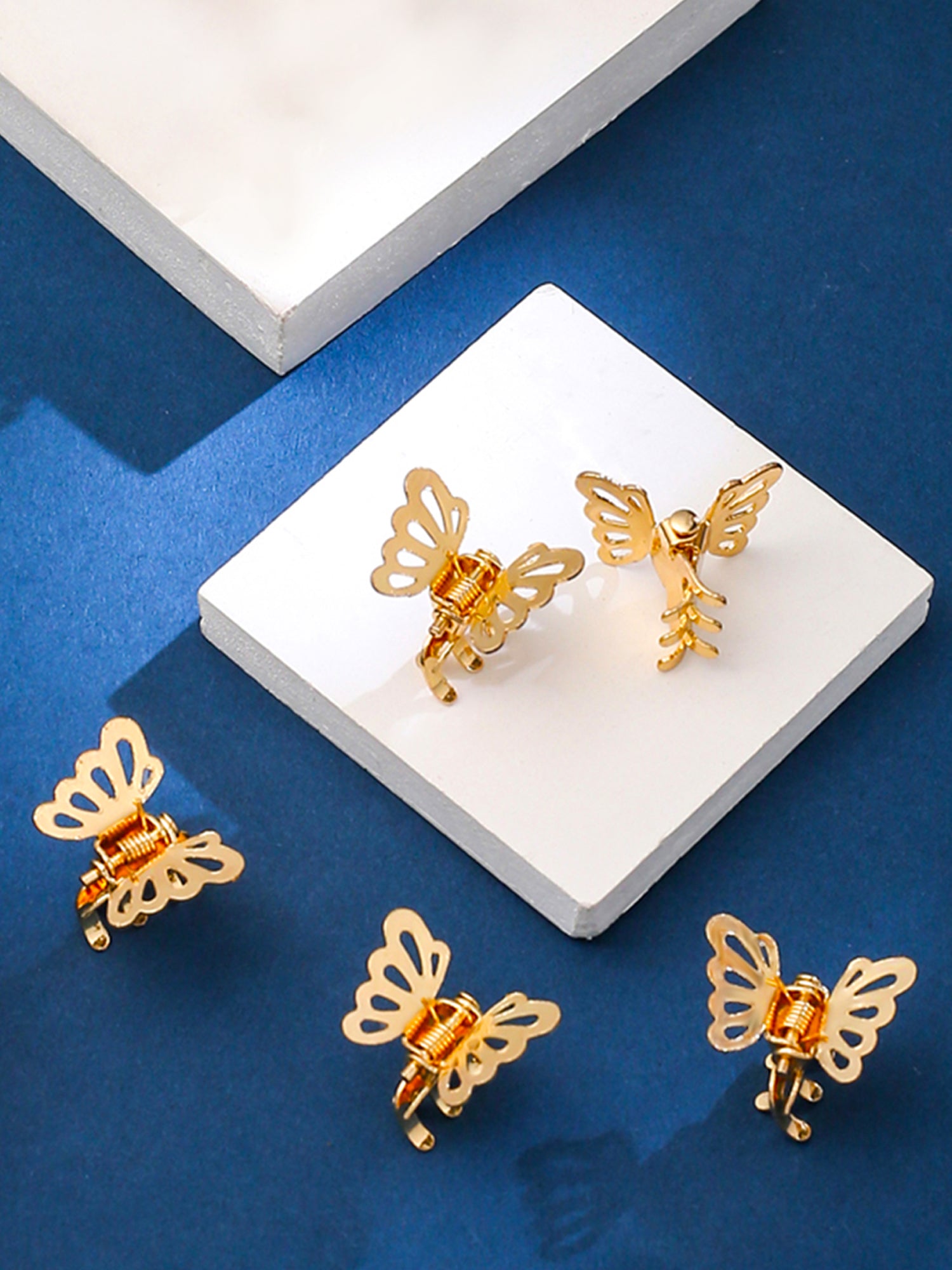 Yellow Chimes butterfly mini clips - perfect for casual outings