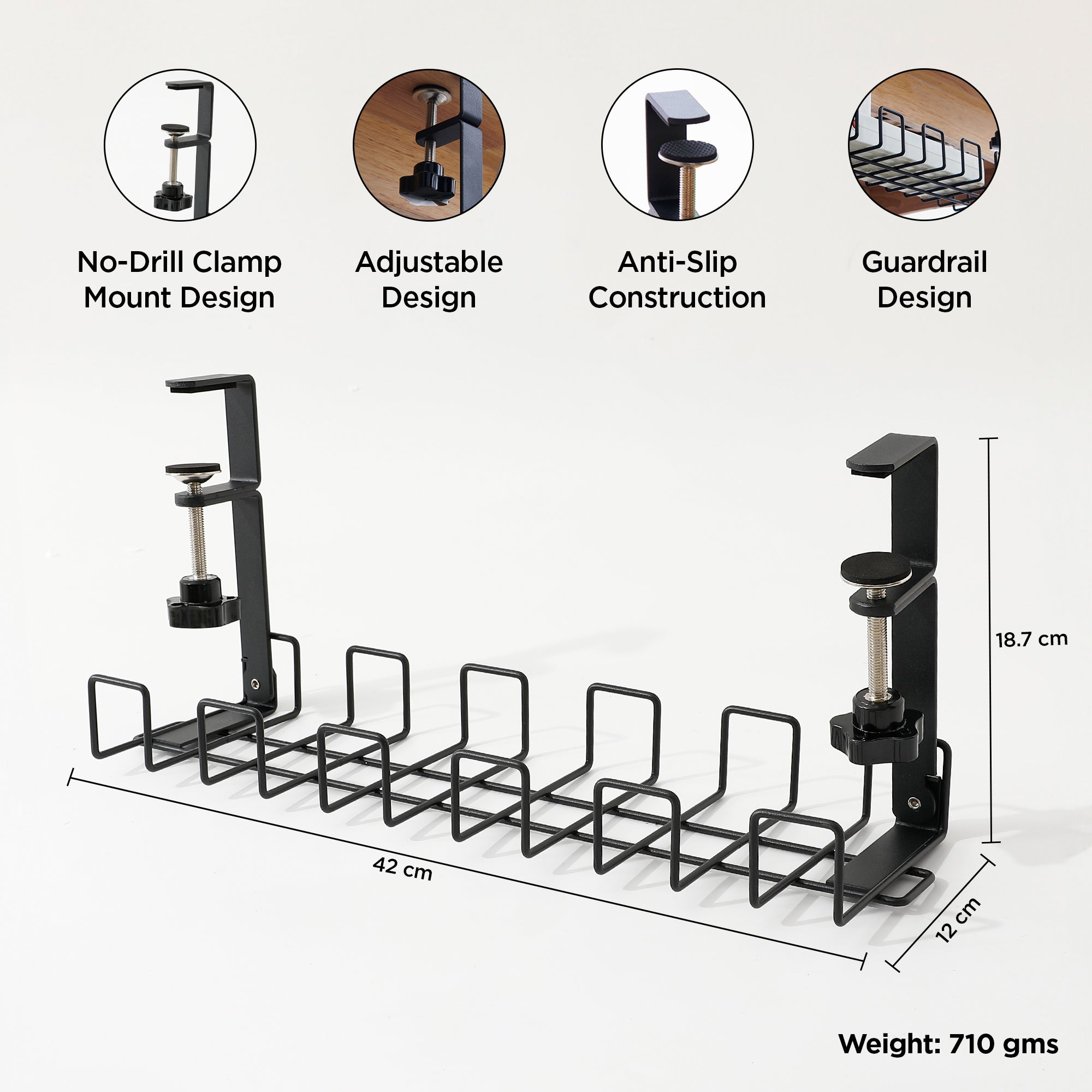UMAI under desk tray - cable management solution