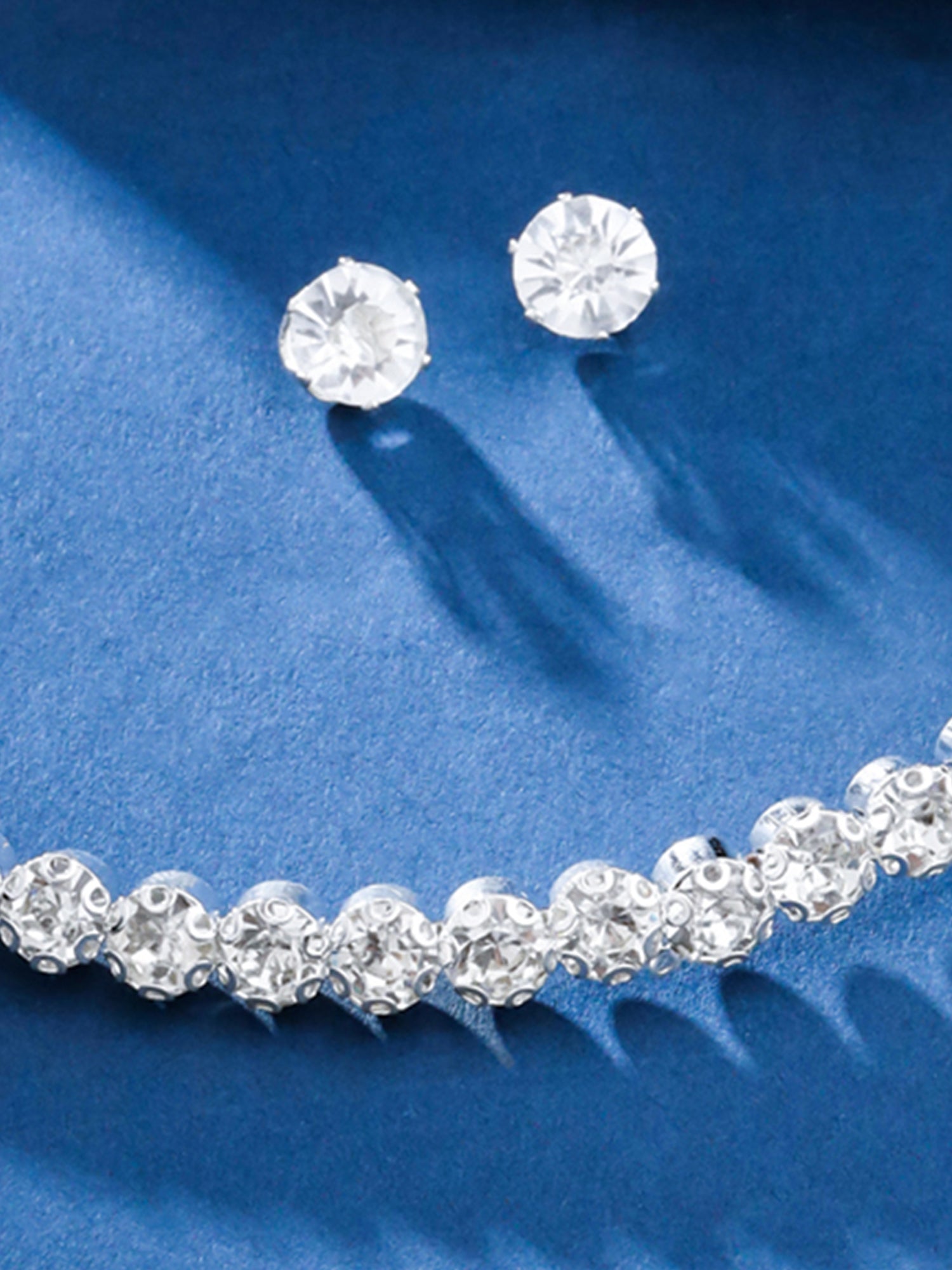 Yellow Chimes white stone crystal necklace - perfect anniversary gift