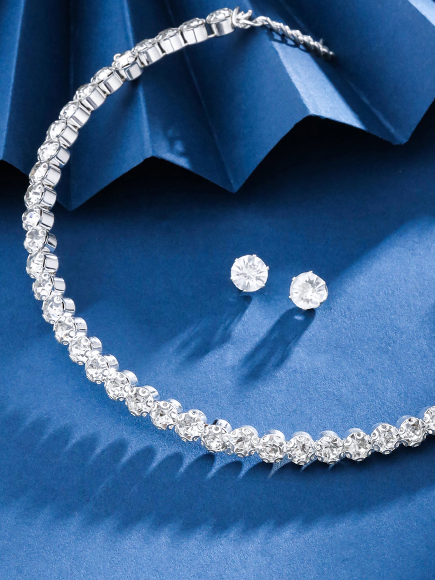 Yellow Chimes silver jewellery set - elegant wedding accessory