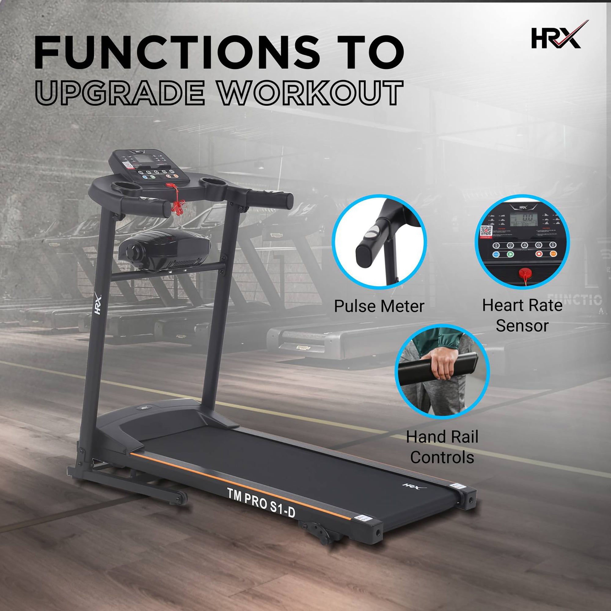 Reach motorized treadmill - home workout setup