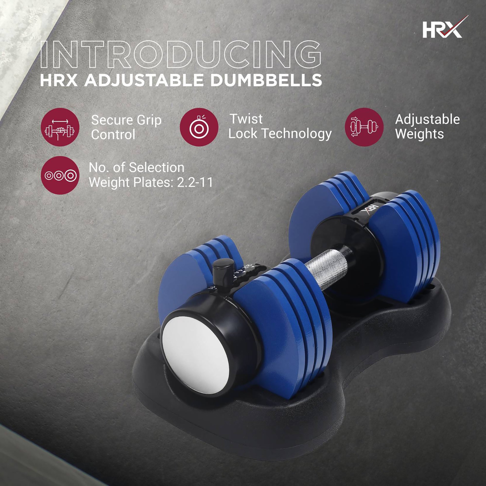 Reach adjustable weights - Compact storage solution
